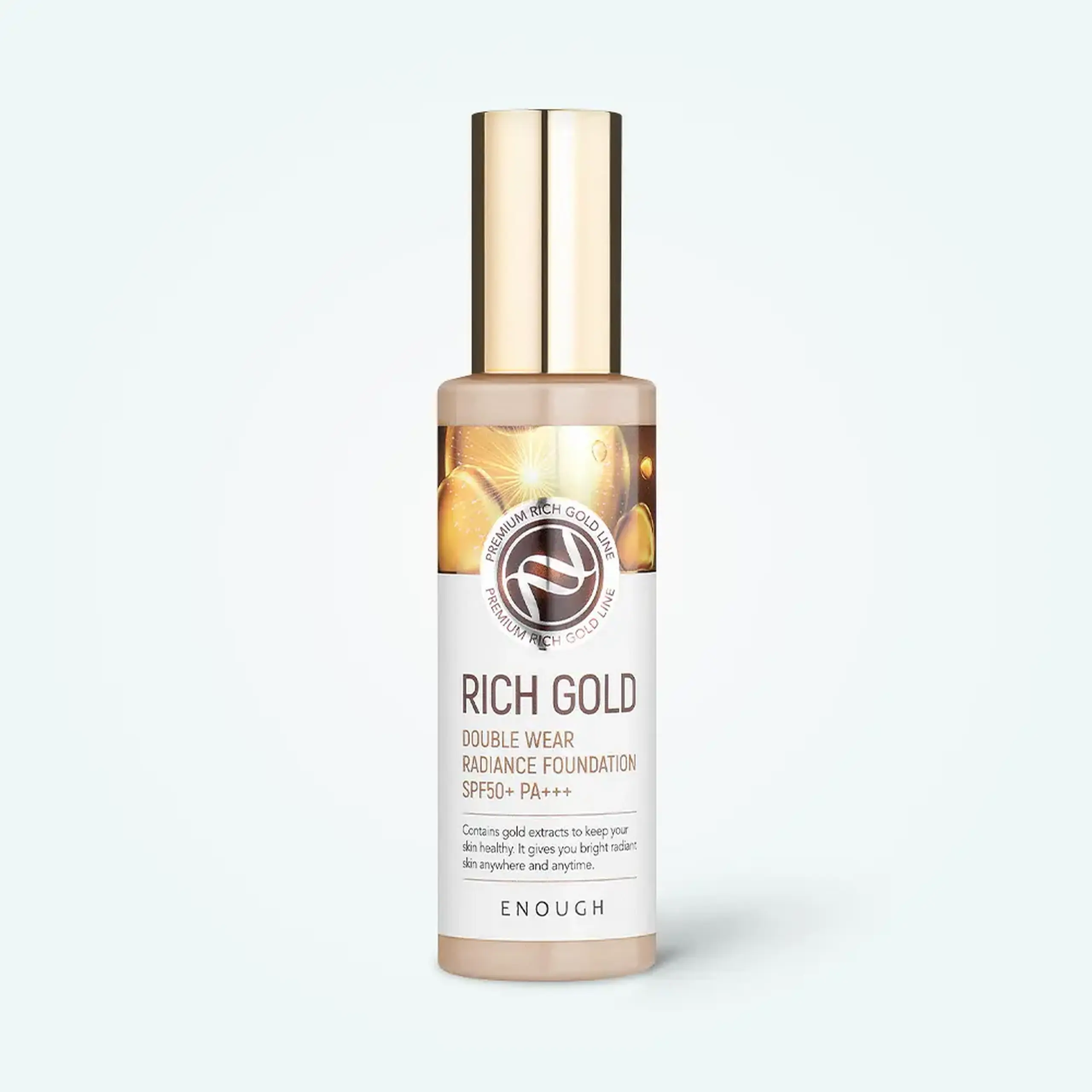 Fond de ten cu particule de aur Enough Rich Gold Double Wear Radiance Foundation Spf50+ Pa+++ №13 100 g