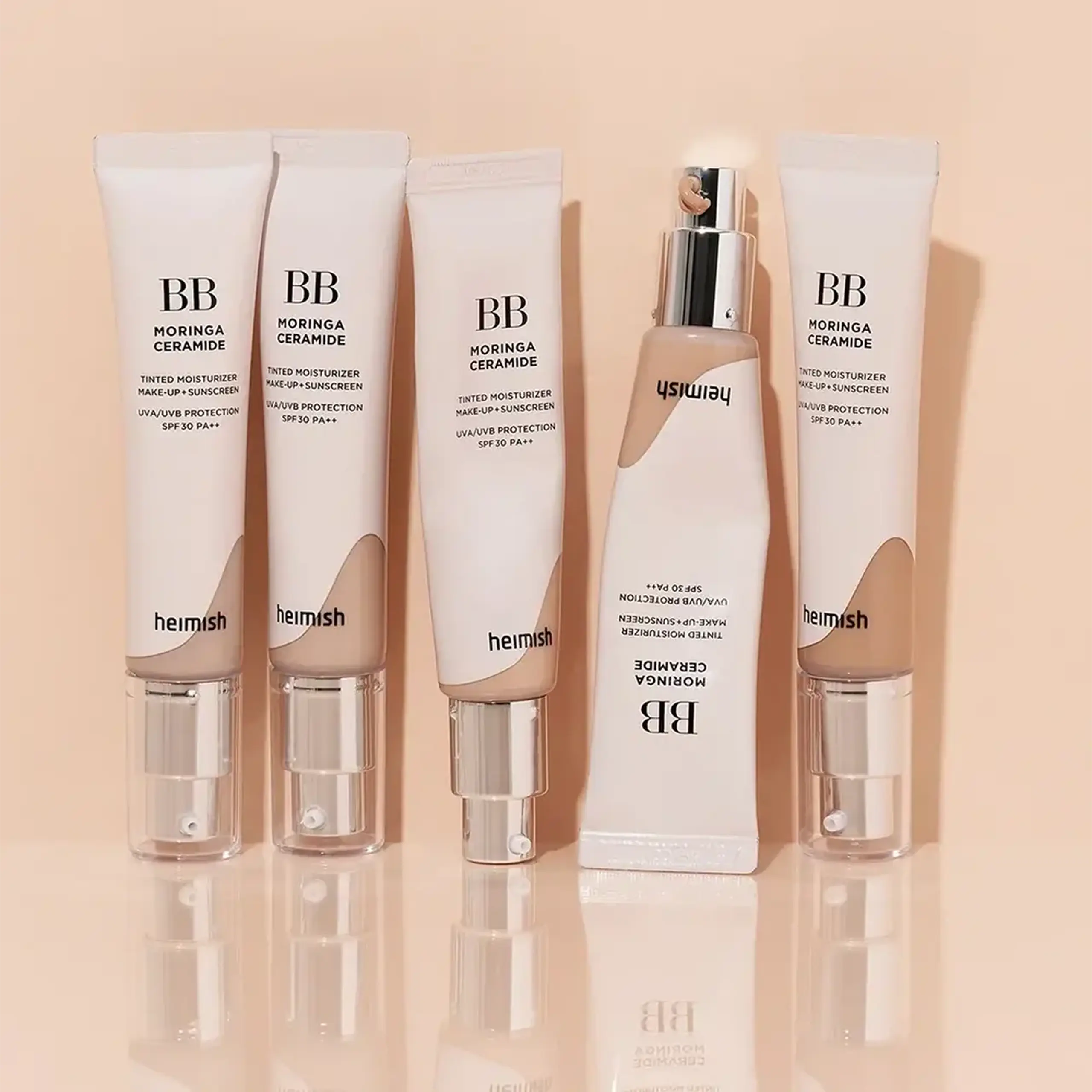 BB hidratant cu ceramide de moringa Heimish Moringa Ceramide BB Cream SPF 30 PA++23N Light Medium 30ml
