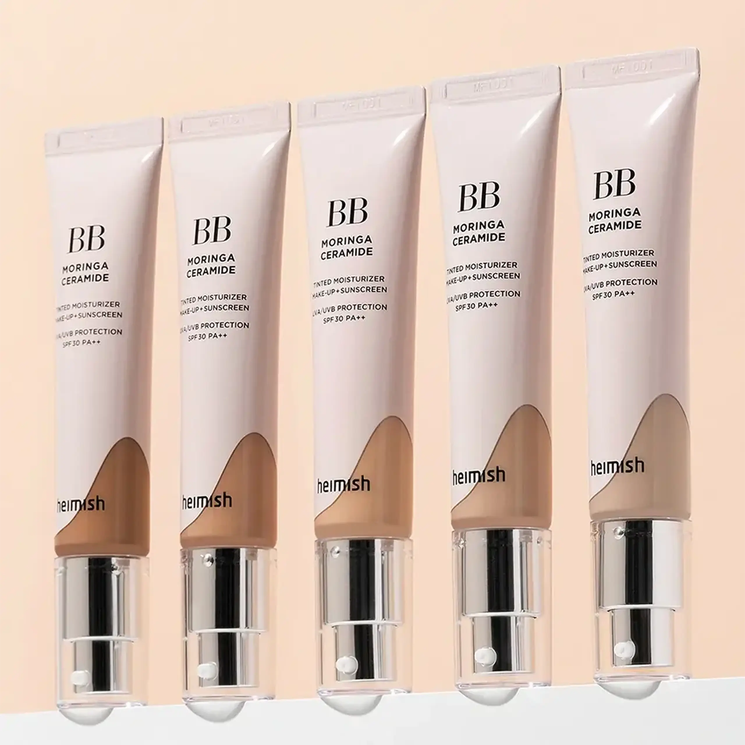 BB hidratant cu ceramide de moringa Heimish Moringa Ceramide BB Cream SPF 30 PA++ 21 Light Beige 30ml