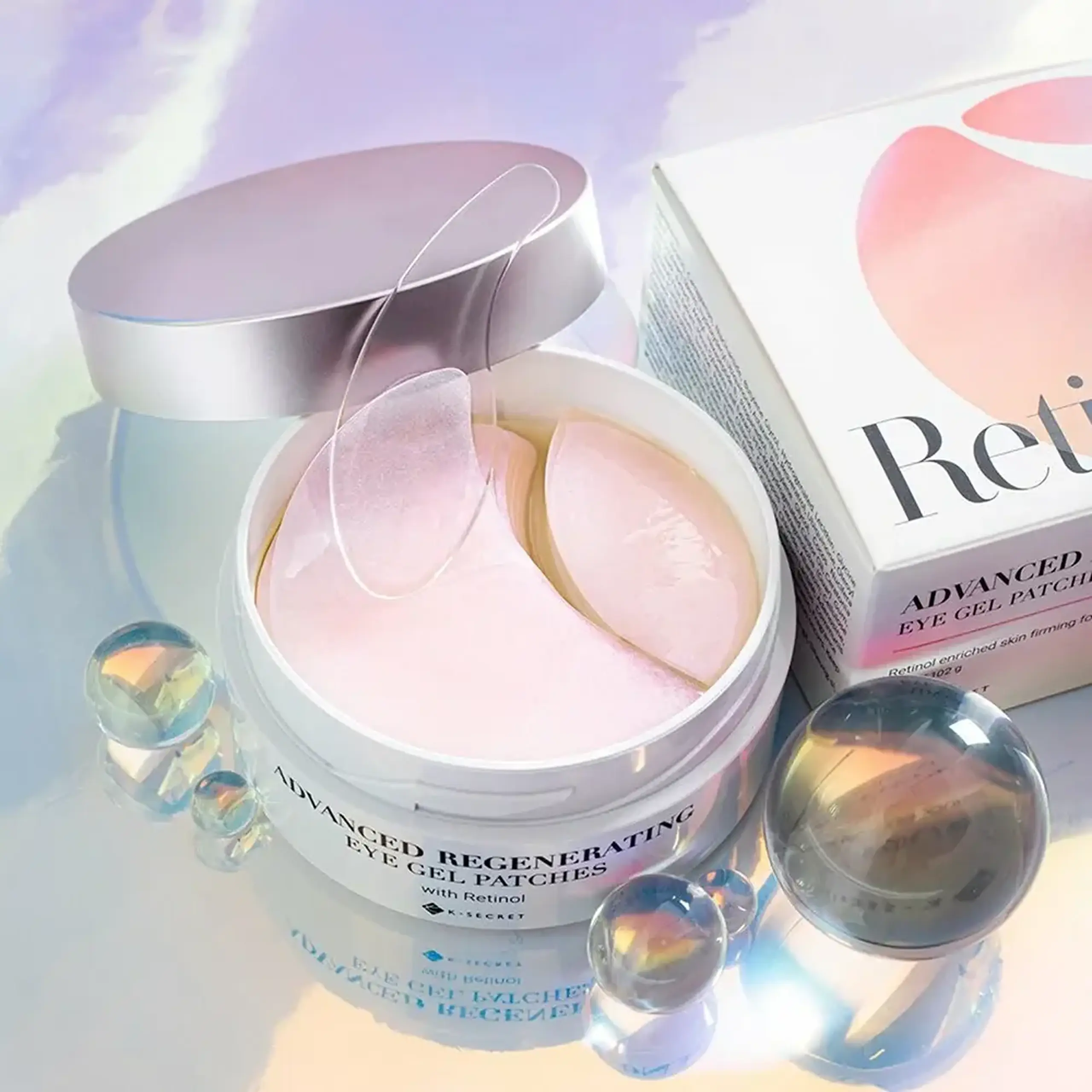 Mască pentru ochi cu retinol K-Secret Advanced Regenerating Eye gel patches(Retinol) 60pcs