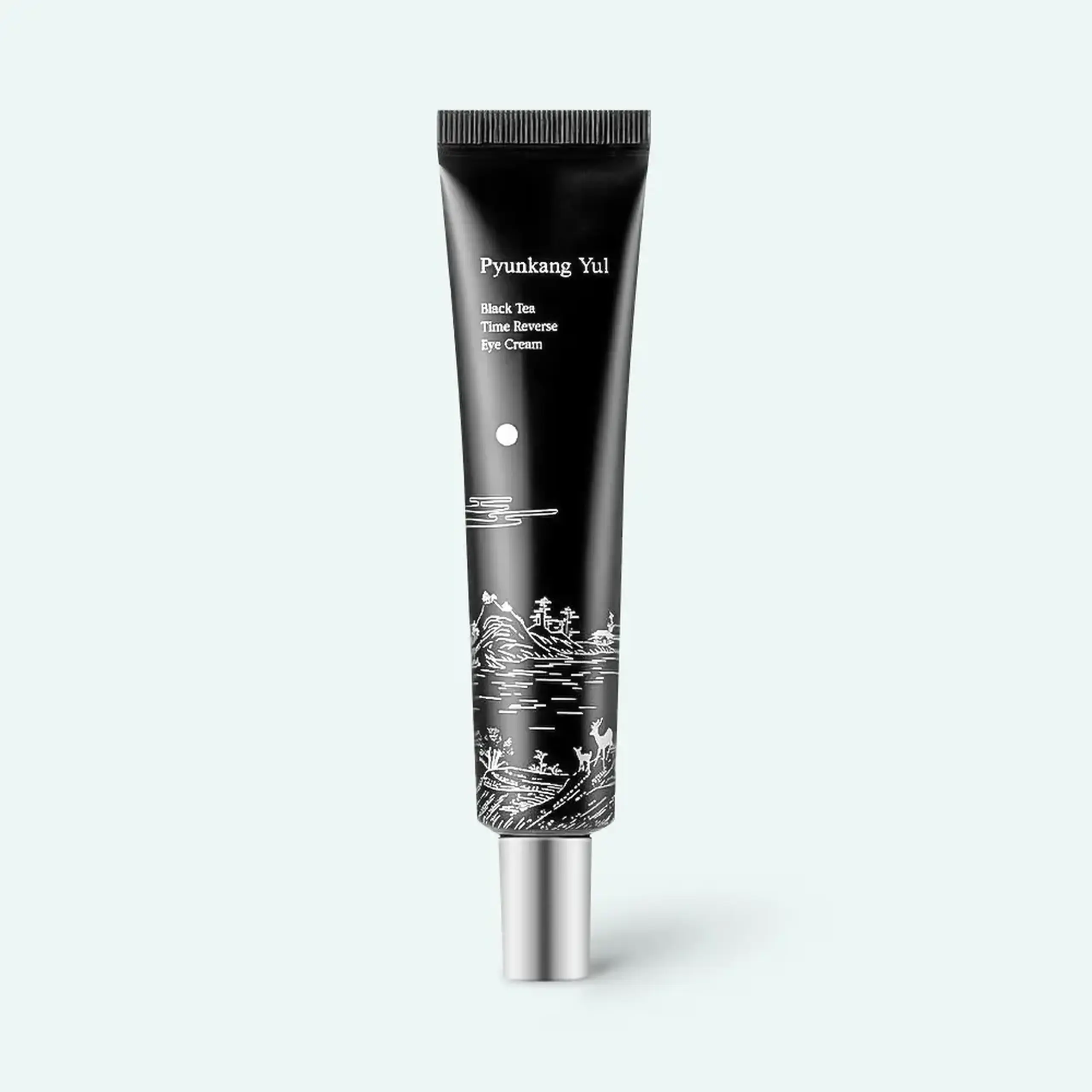 Cremă anti-age antioxidantă cu Ceai negru și Acetil Hexapeptida-8 Pyunkang Yul Black Tea Time Reverse Eye Cream 25 ml