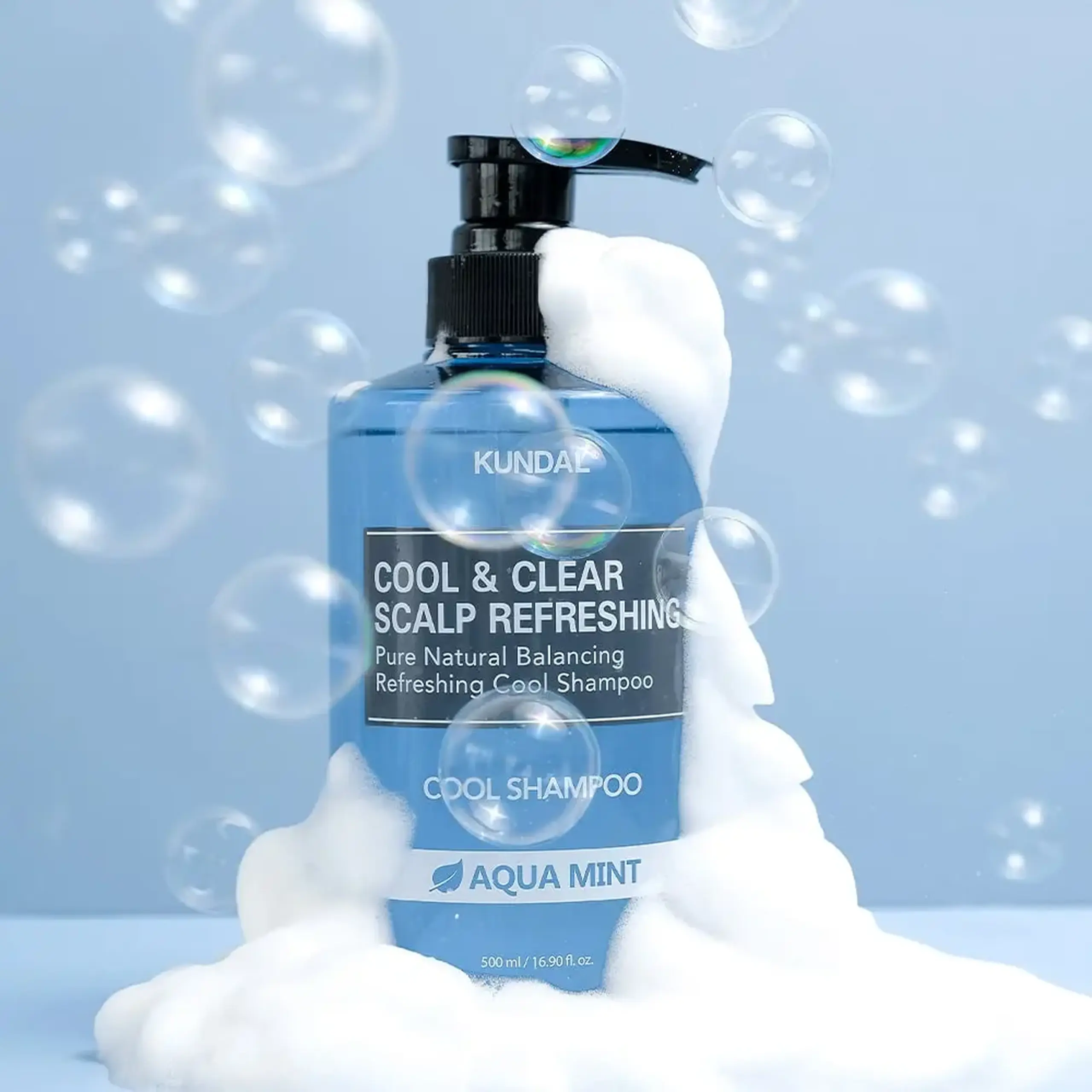 Șampon răcoritor pentru scalp Kundal Cool & Clear Scalp Refreshing Shampoo Aqua Mint 500ml