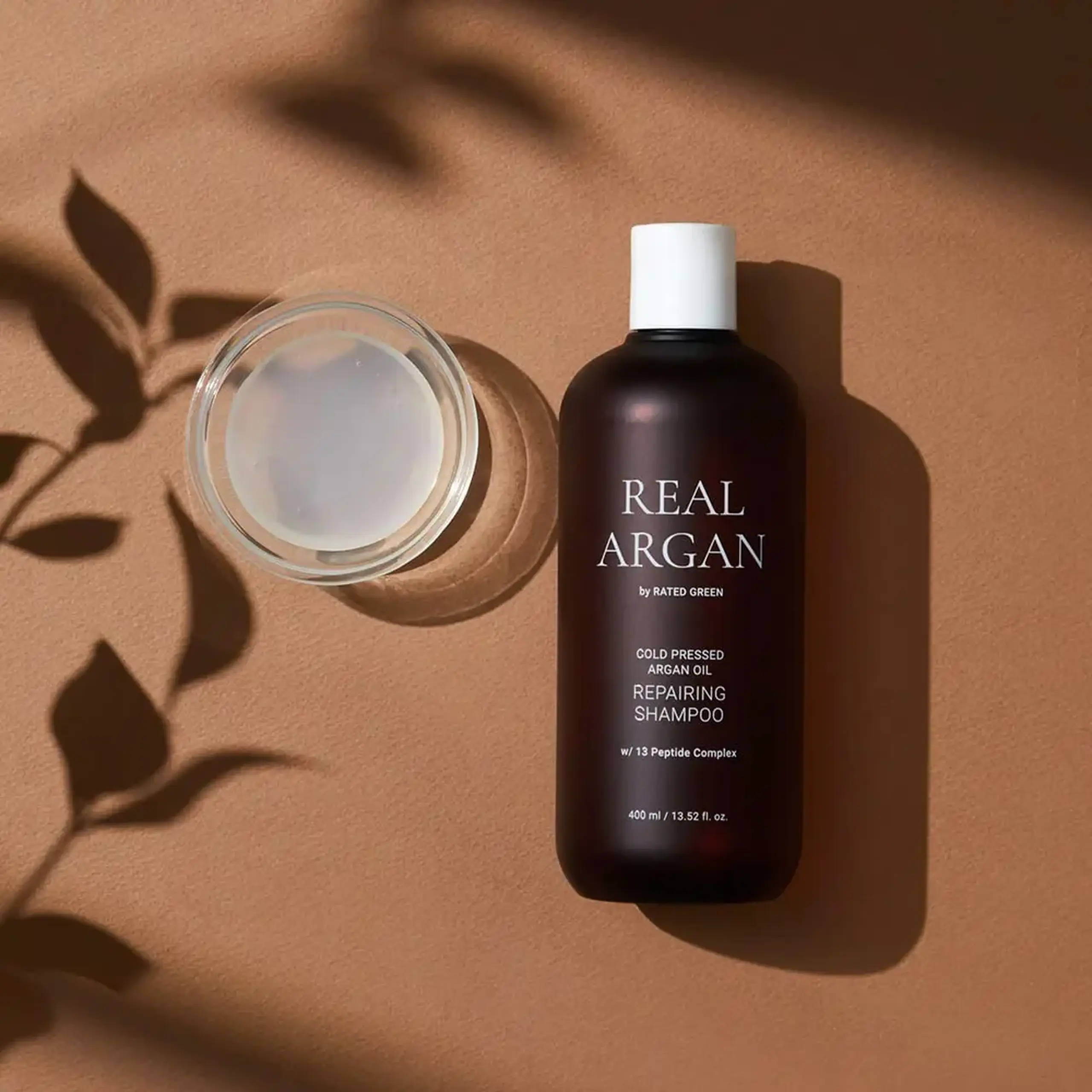 Șampon hidratant cu Ulei de Argan Rated Green Cold Pressed Argan Oil Shampoo 400ml