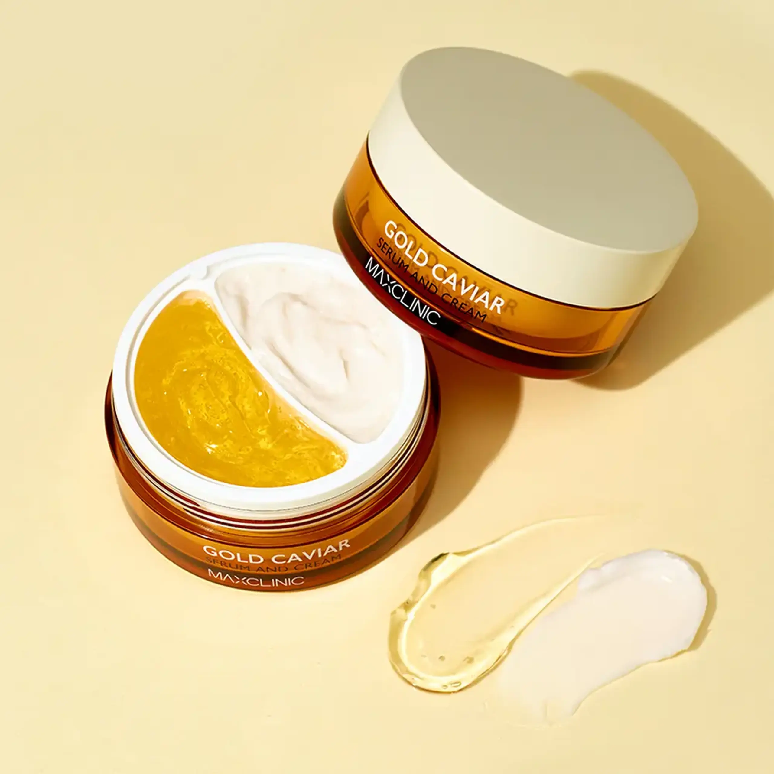 Ser intensiv și cremă hidratantă anti-age Maxclinic GOLD Caviar Serum And Cream 60ml (30+30)