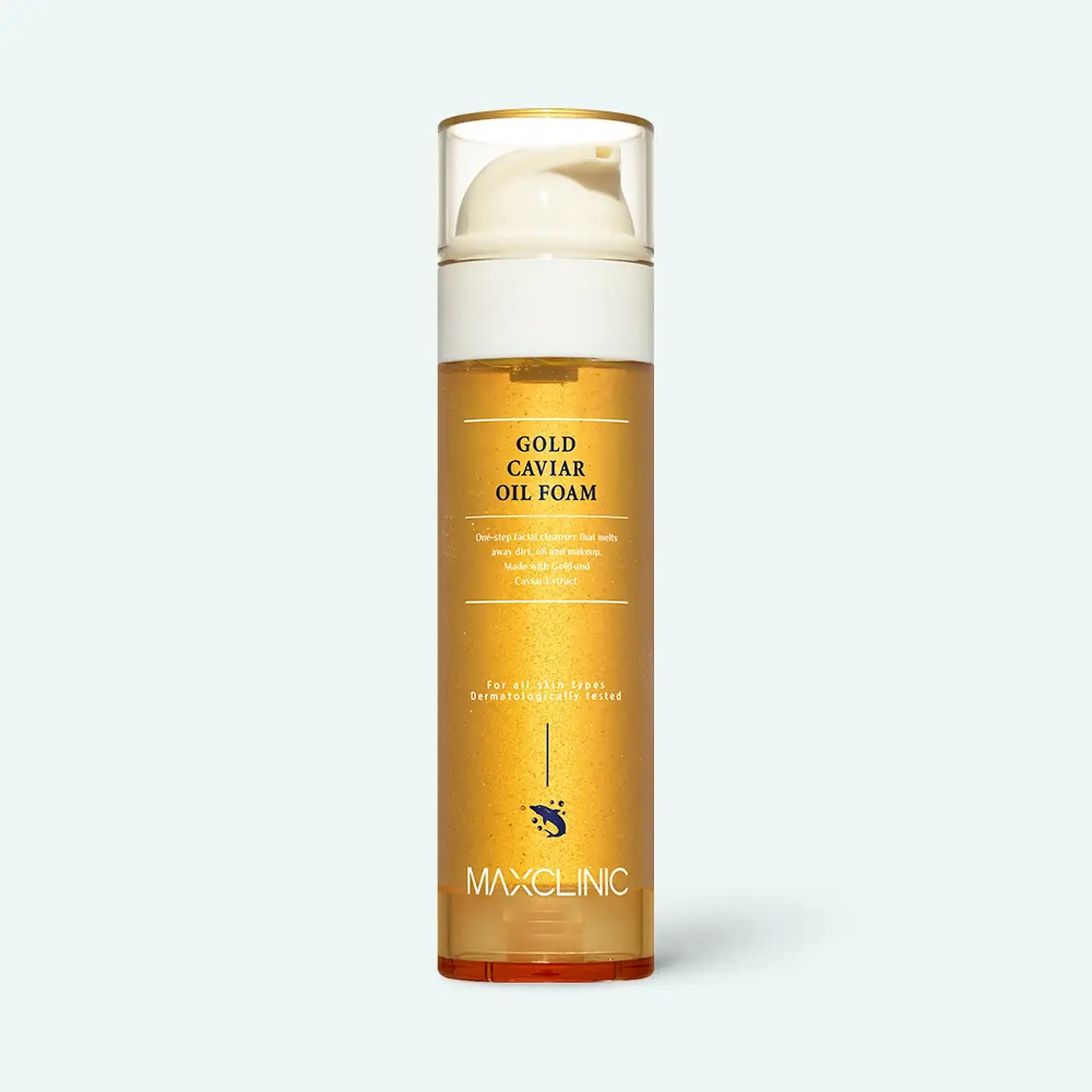 Produs multifuncțional 2 în 1 hidratant şi hipoalergenic Maxclinic Gold Caviar Oil Foam Cleanser 110g