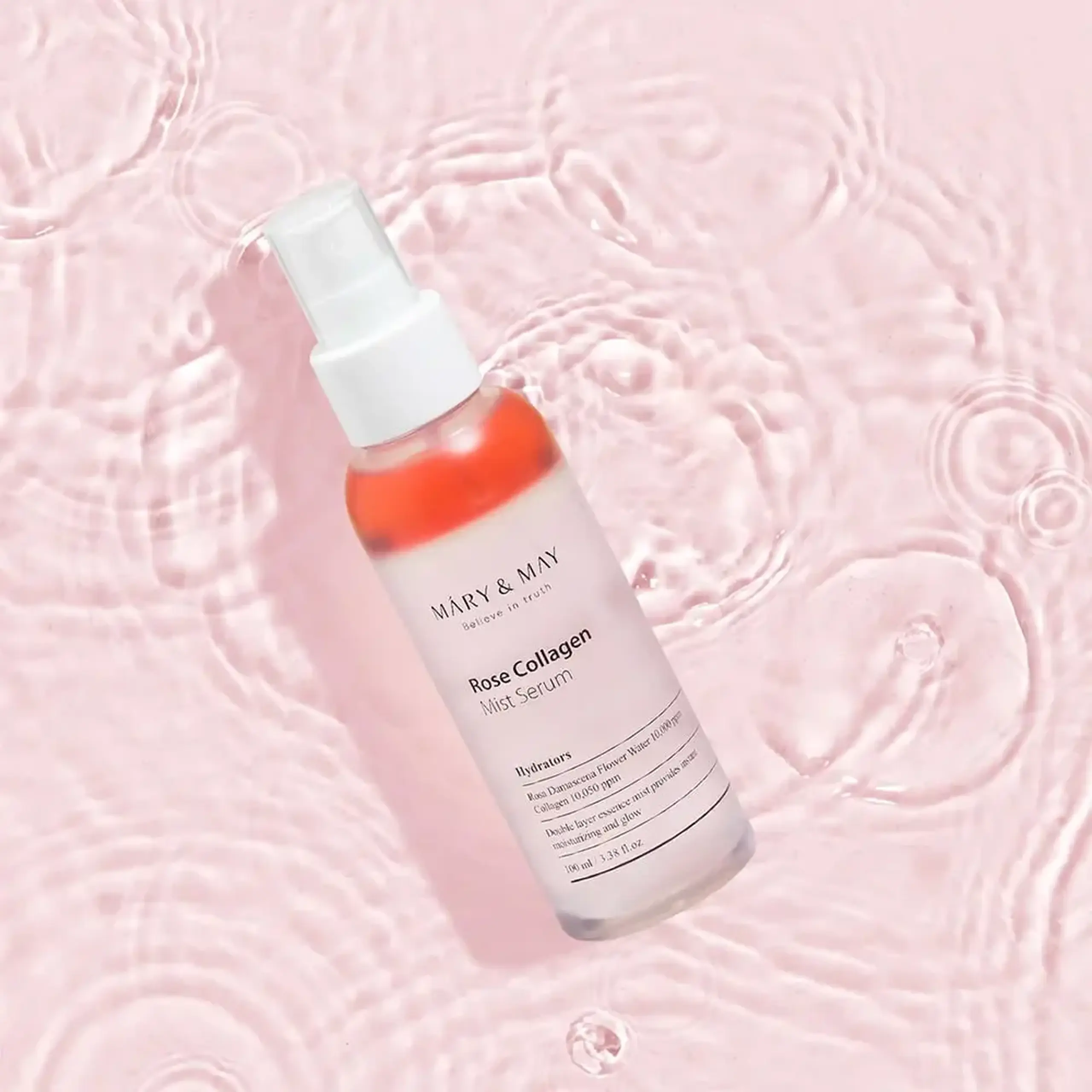Spray serum hidratant cu extracte de trandafir şi colagen Mary&May Rose Collagen Mist Serum 100ml