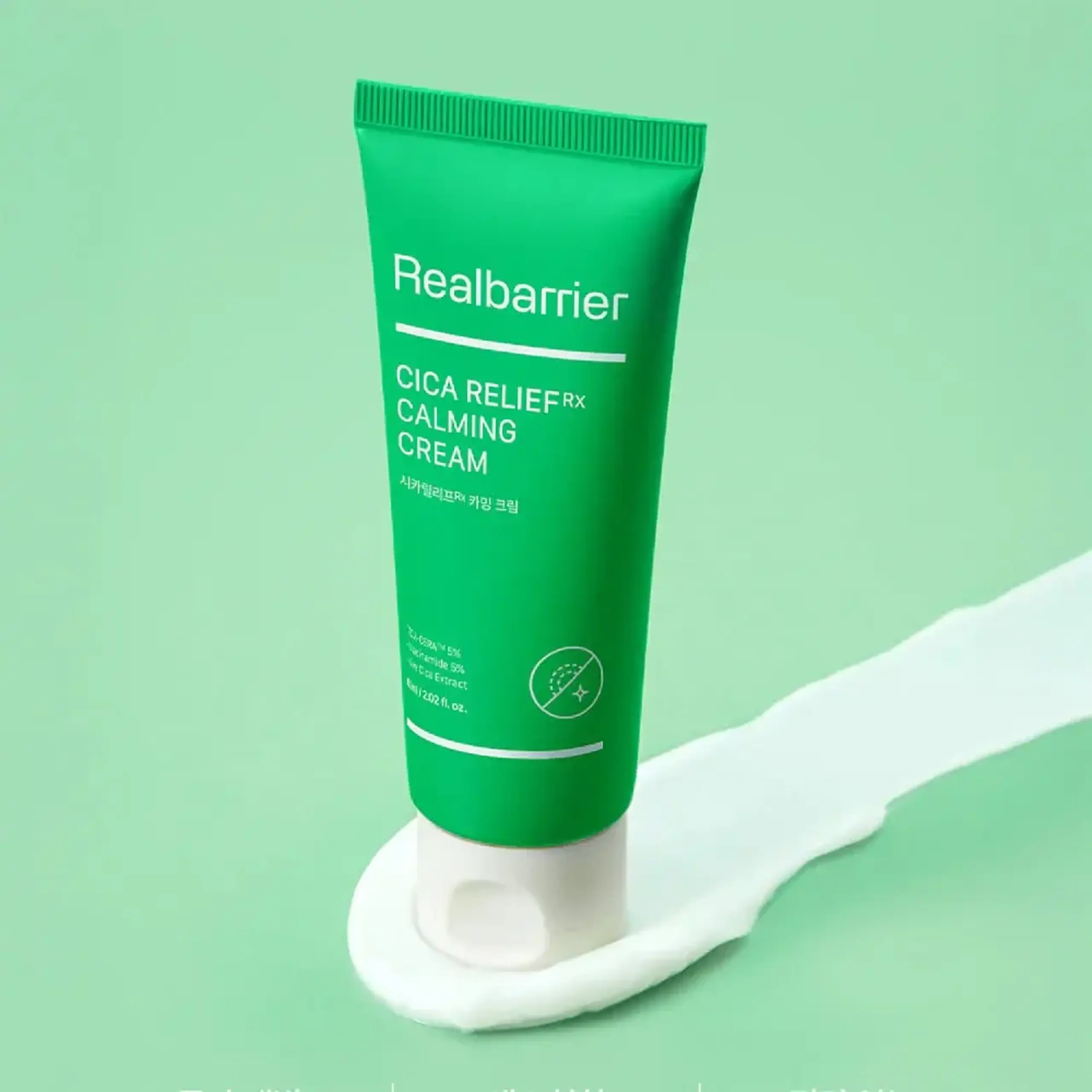 Cremă hidratantă cu efect liniștitor cu extract de Centella Asiatica Real Barrier Cicarelief Rx Calming Cream 60ml