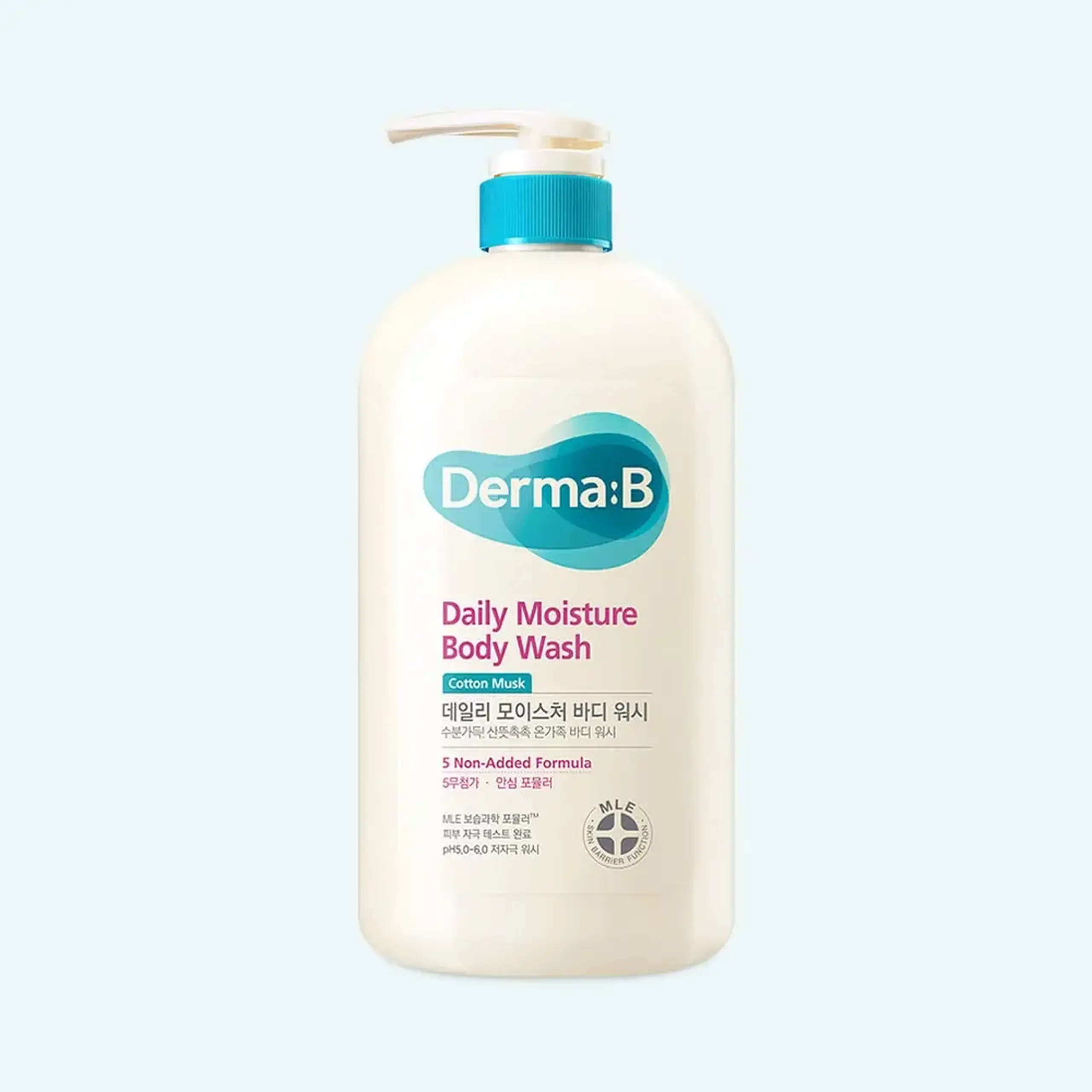 Gelul de duș hidratant Derma:B Daily Moisture Body Wash Cotton Musk 1000ml
