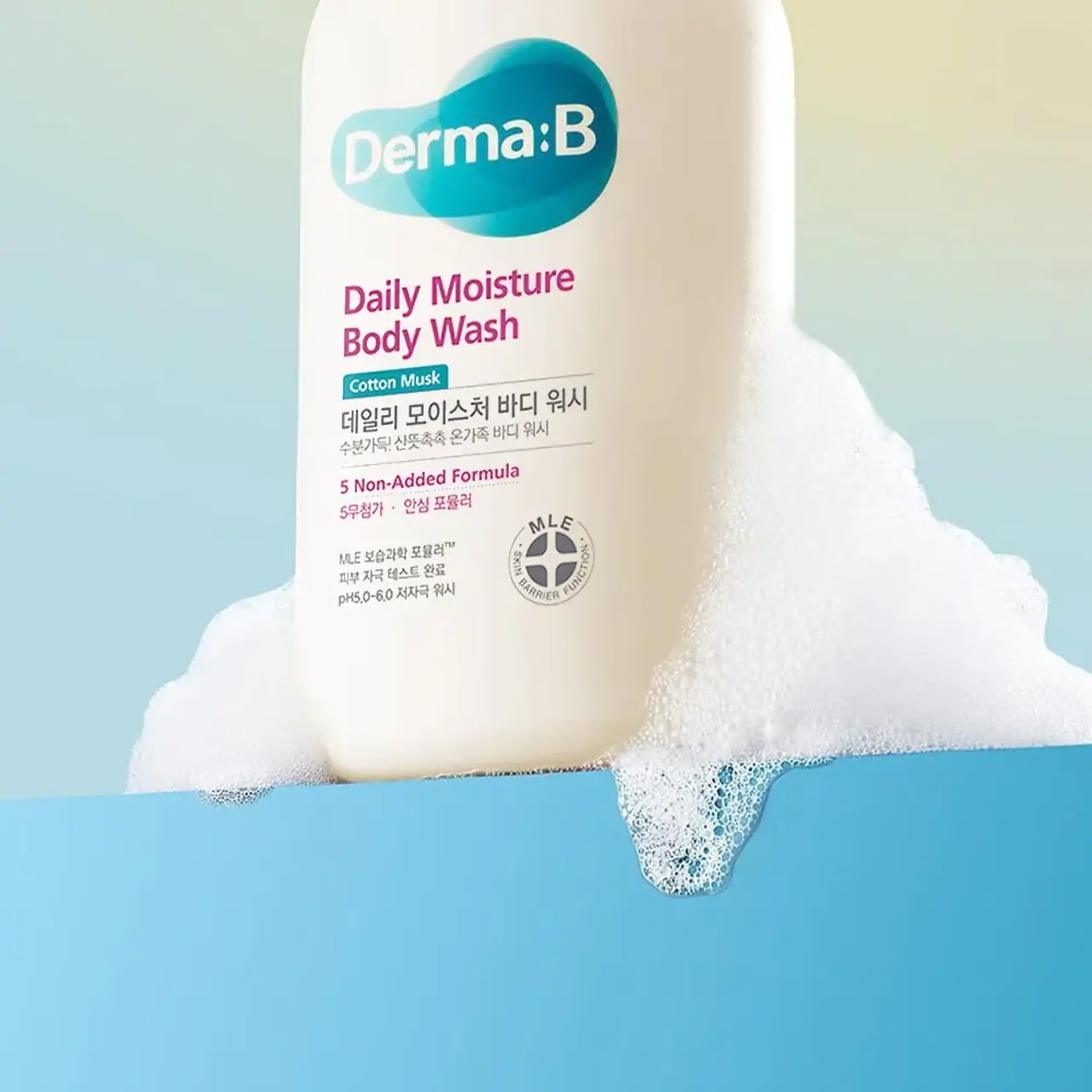 Gelul de duș hidratant Derma:B Daily Moisture Body Wash Cotton Musk 1000ml