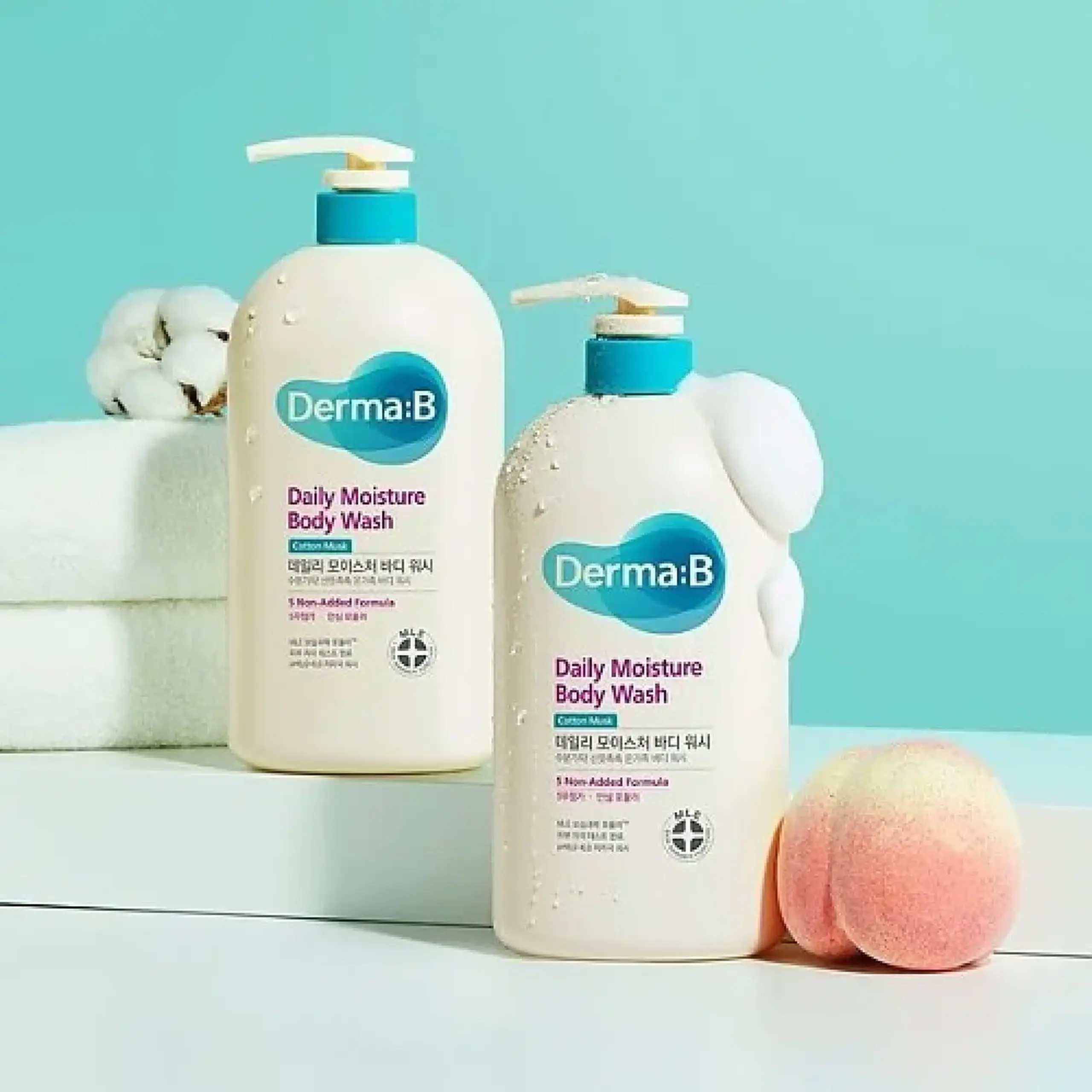 Gelul de duș hidratant Derma:B Daily Moisture Body Wash Cotton Musk 1000ml
