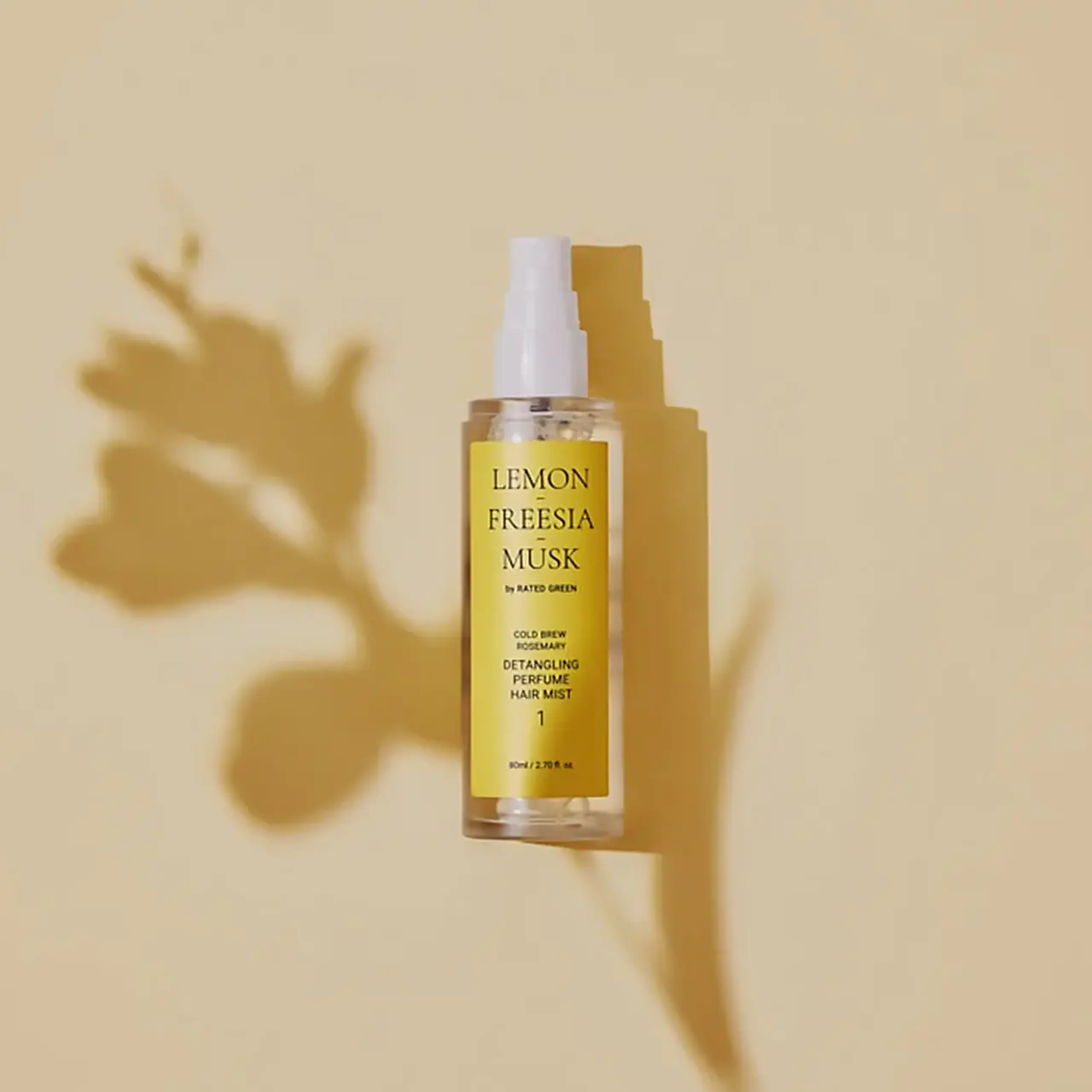 Mist parfumat pentru dezcălcirea părului Rated Green Detangling Perfume Hair Mist 1 Lemon Fresia Musk 80ml