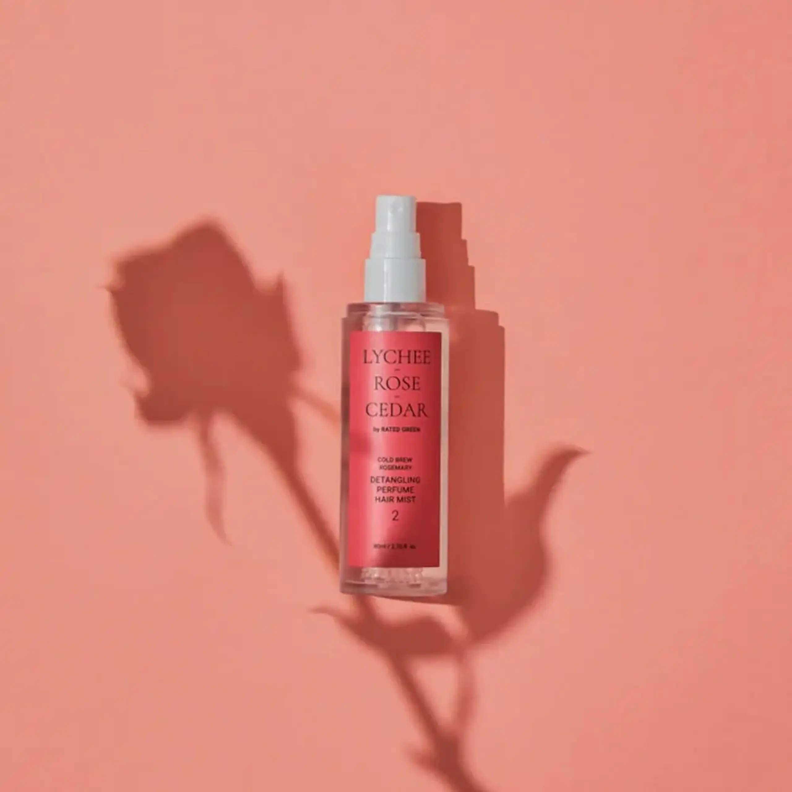Mist parfumat pentru dezcălcirea părului Rated Green Detangling Perfume Hair Mist 2 Lychee Rose Cedar 80ml