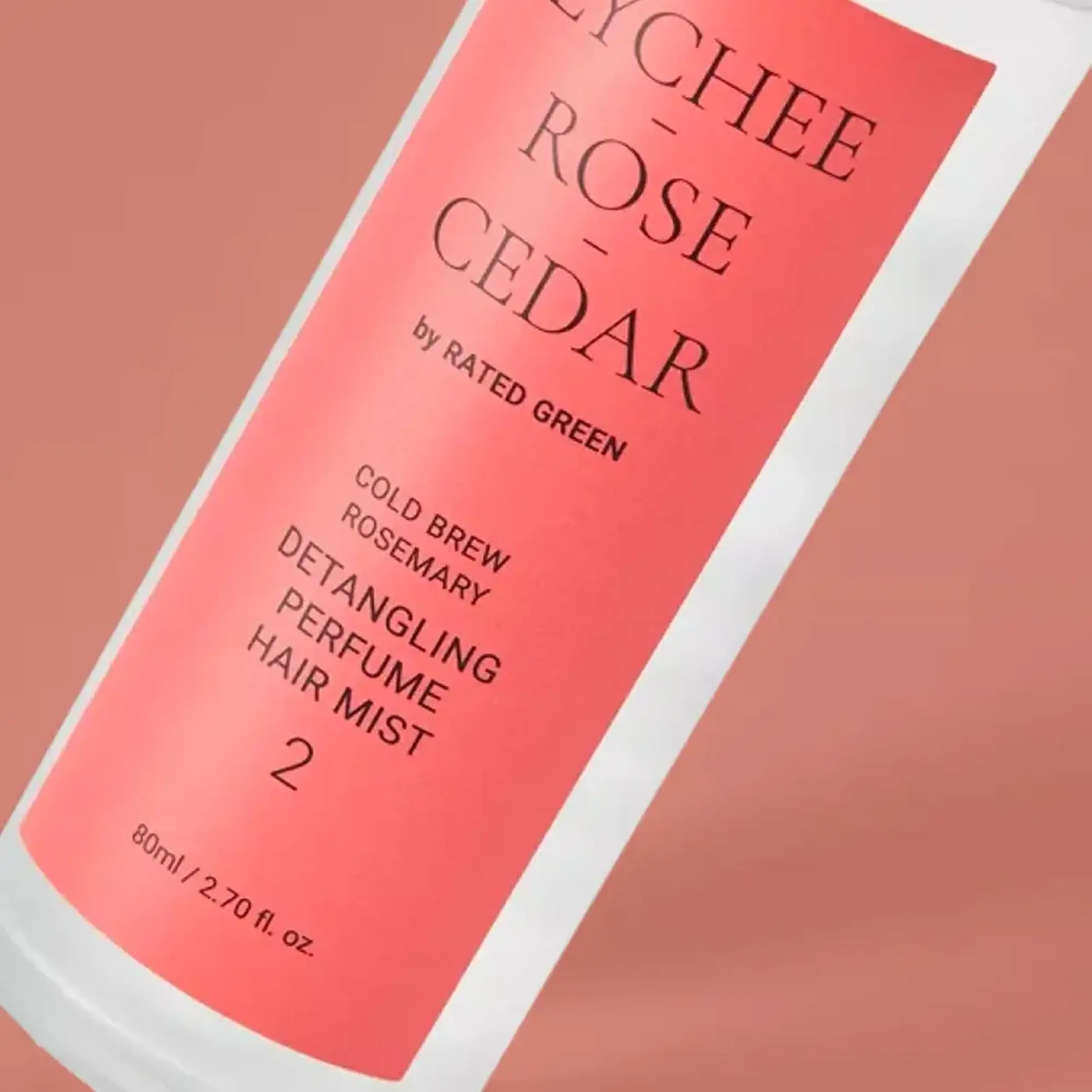 Mist parfumat pentru dezcălcirea părului Rated Green Detangling Perfume Hair Mist 2 Lychee Rose Cedar 80ml