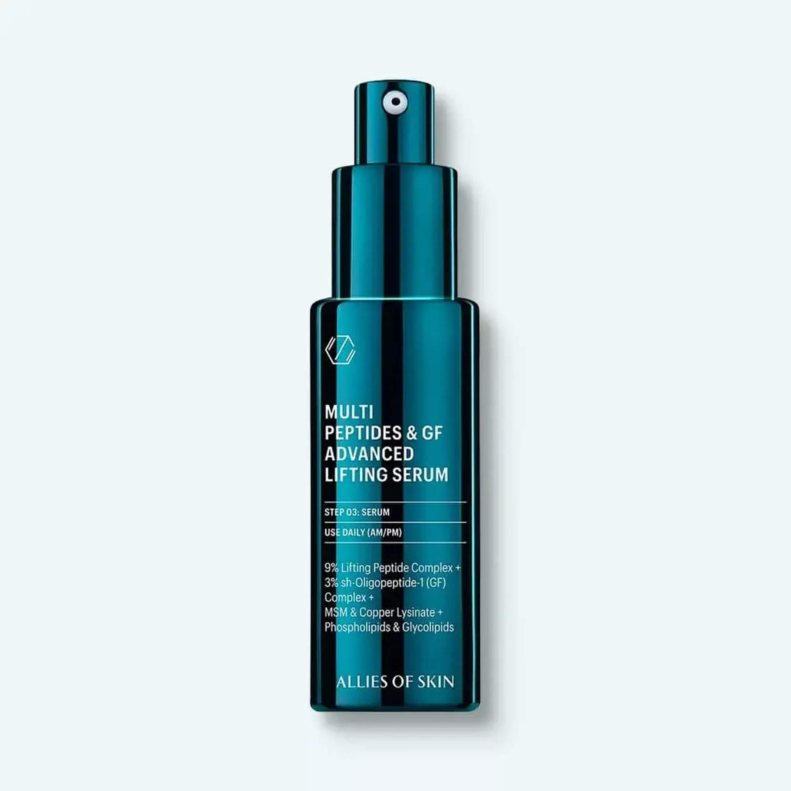 Ser lifting pentru reducerea ridurilor fine cu complex de Peptides Allies of Skin Multi Peptides & GF Advanced Lifting Serum 30ml