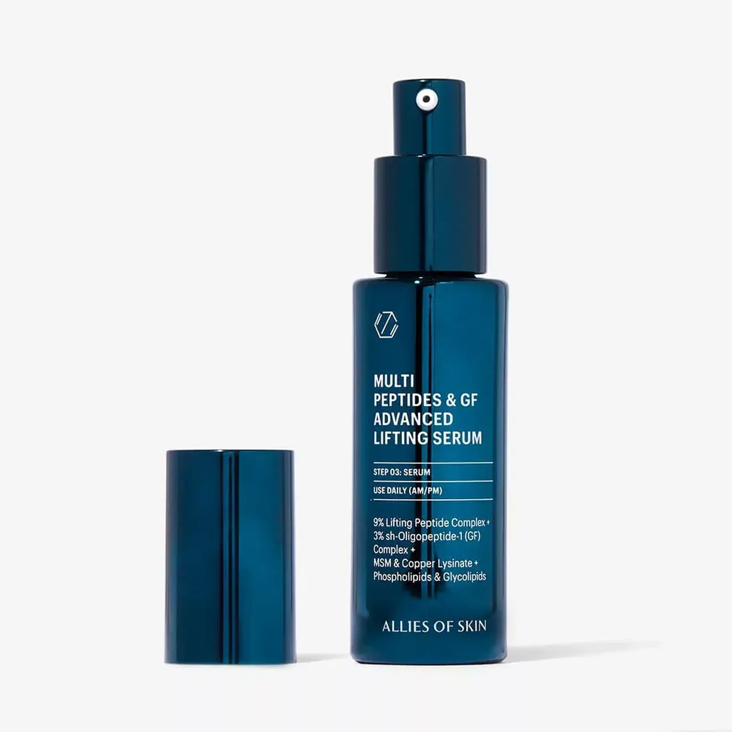 Ser lifting pentru reducerea ridurilor fine cu complex de Peptides Allies of Skin Multi Peptides &amp; GF Advanced Lifting Serum 30ml