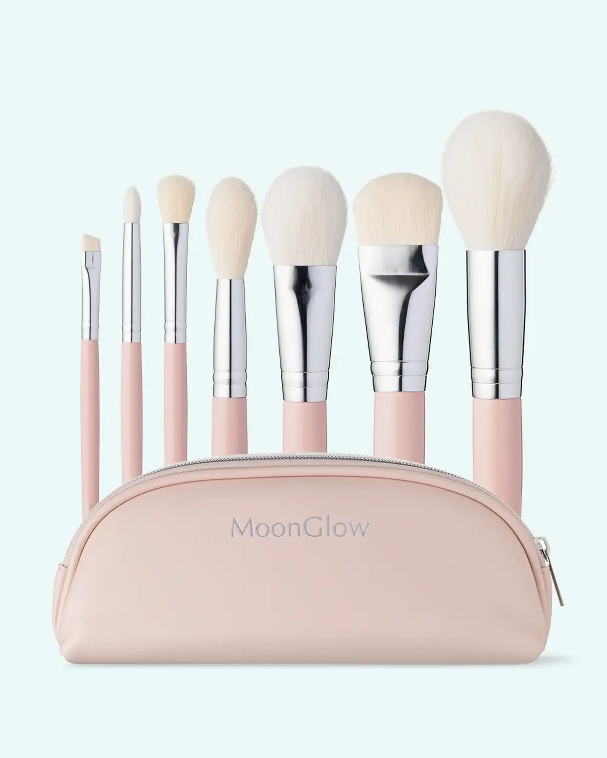 Set de pensule Moonglow Makeup Brushes 7 pcs + Trusă Cosmetică