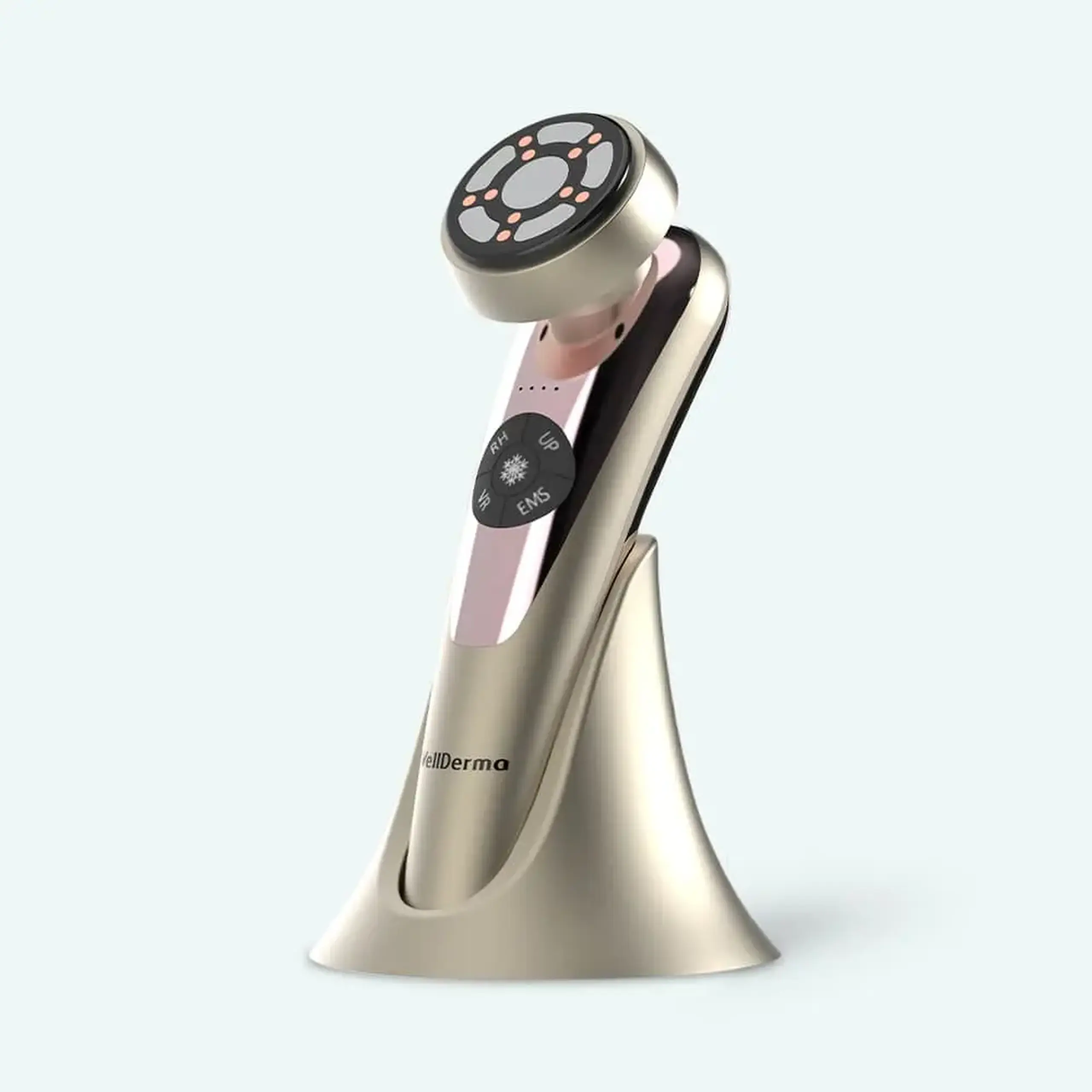 Masajor pentru față cu frecvență înaltă Wellderma Cool & Warm EMS Galvanic High-Frequency Massager