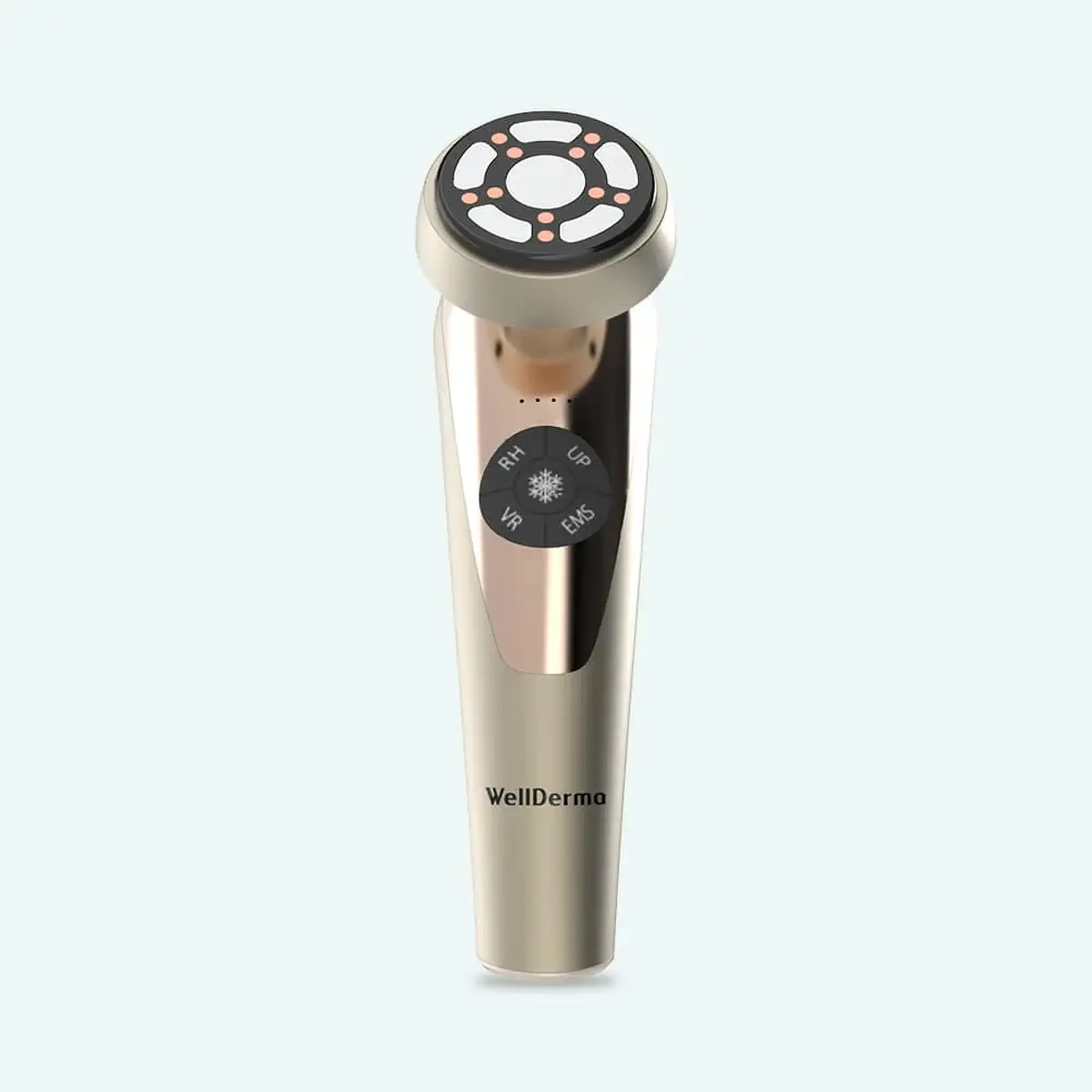 Masajor pentru față cu frecvență înaltă Wellderma Cool & Warm EMS Galvanic High-Frequency Massager