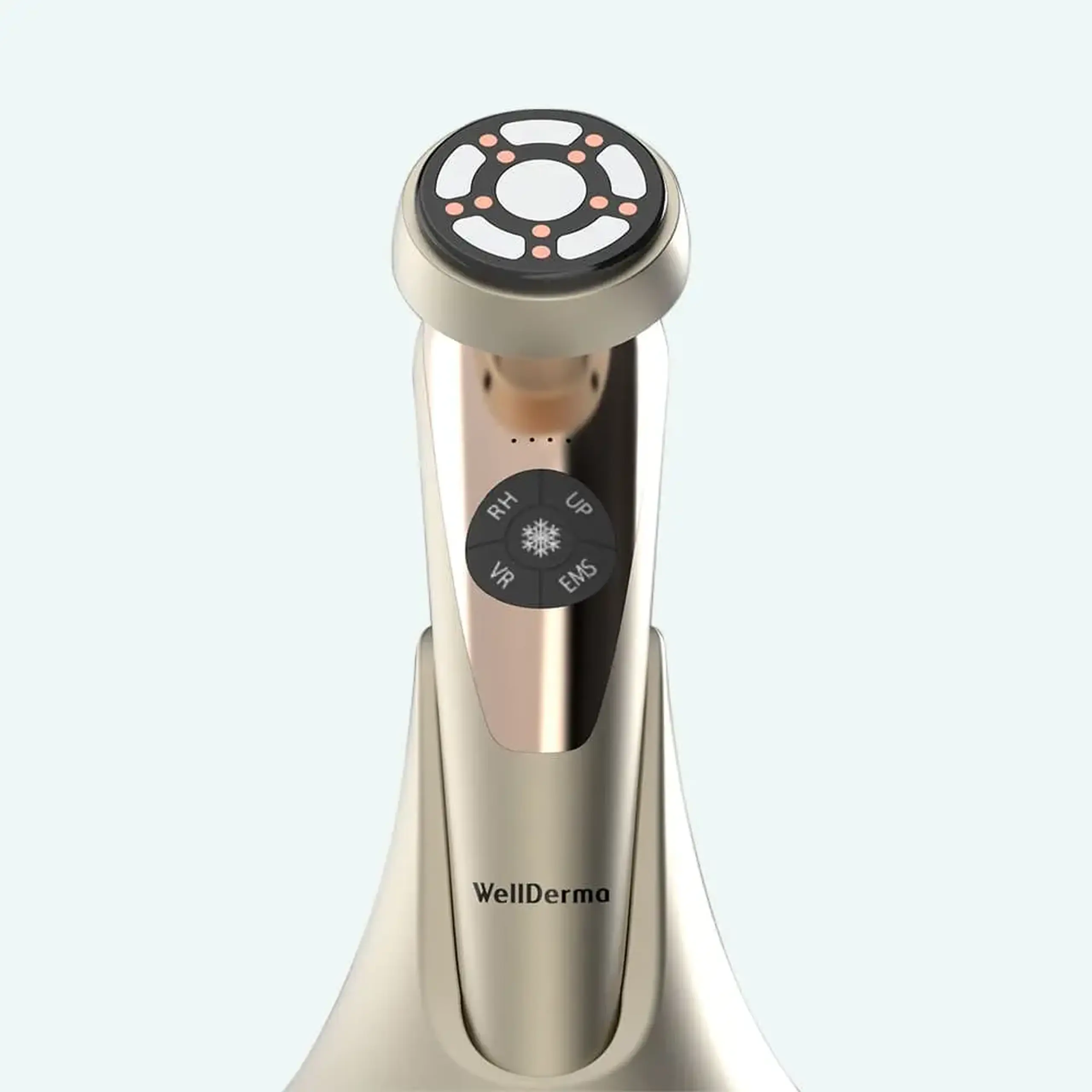 Masajor pentru față cu frecvență înaltă Wellderma Cool & Warm EMS Galvanic High-Frequency Massager