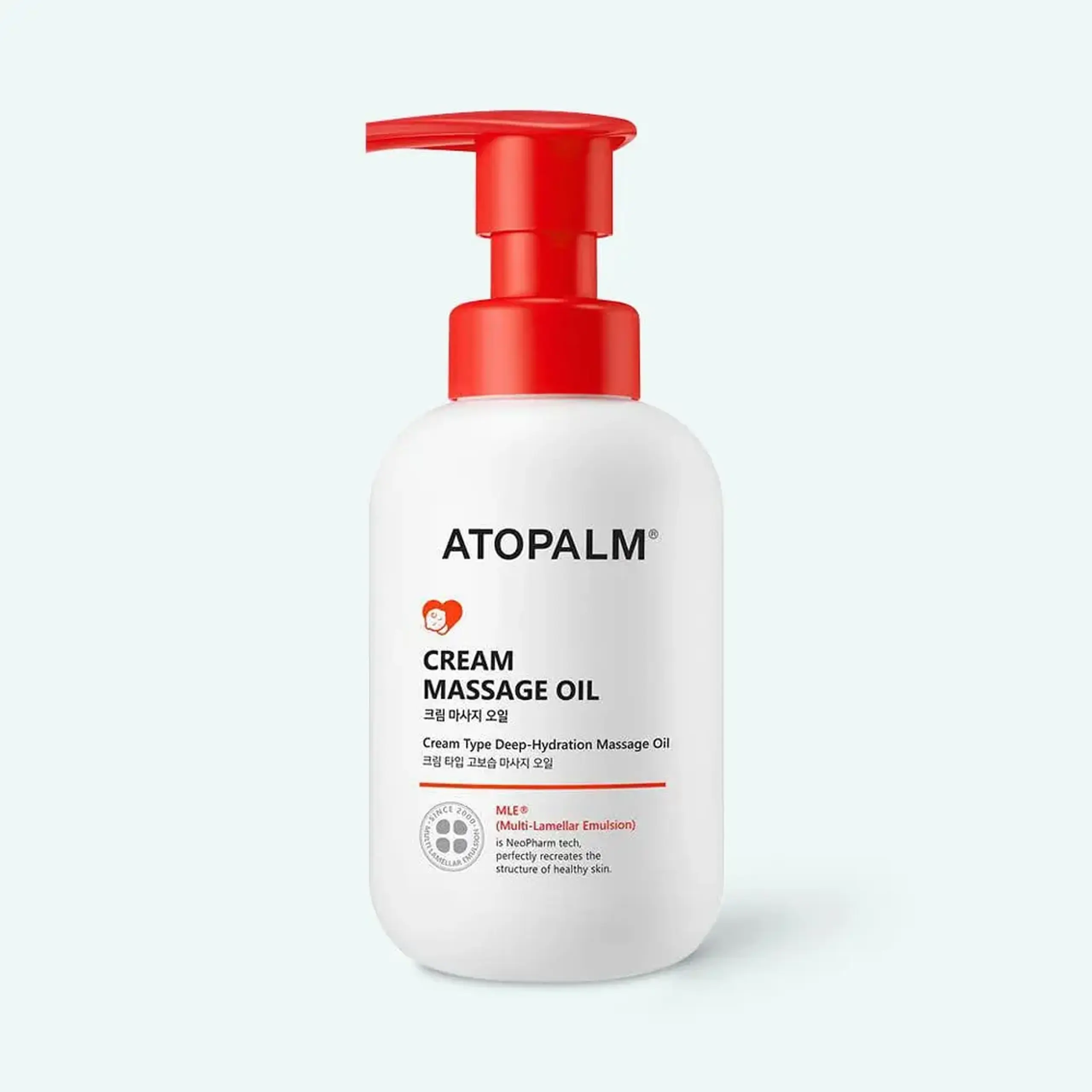 Ulei cu textură cremoasă pentru masajul bebelușilor Atopalm Cream Massage Oil 200ml