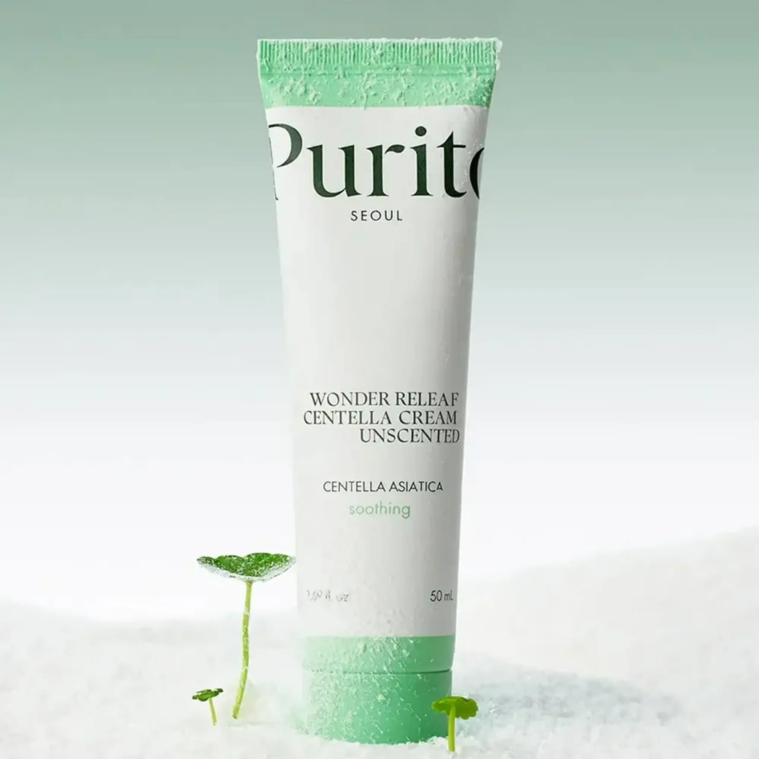 Cremă hidratantă cu extract de Centella Asiatica (fără parfum) Purito Seoul Wonder Releaf Centella Cream Unscented 50ml