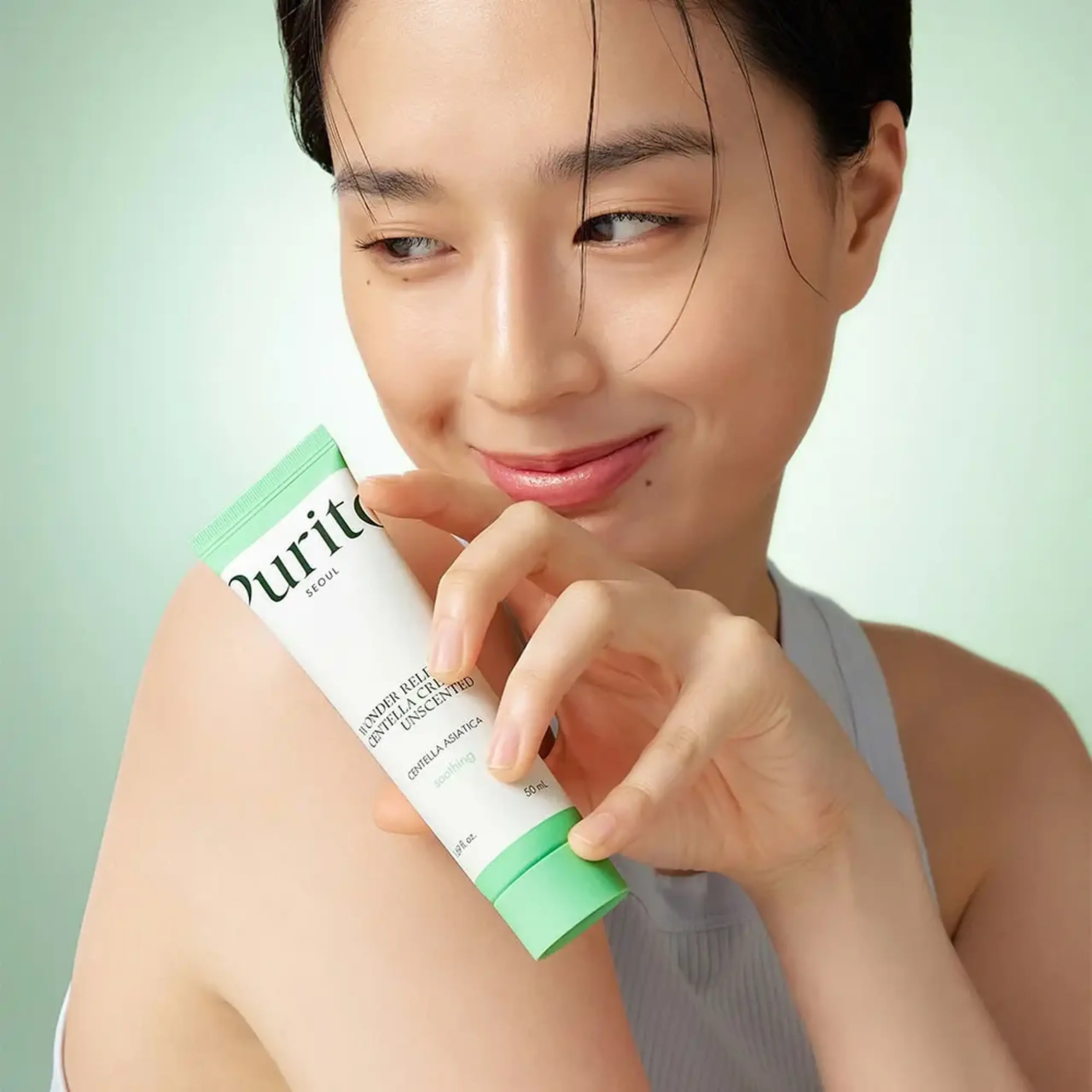 Cremă hidratantă cu extract de Centella Asiatica (fără parfum) Purito Seoul Wonder Releaf Centella Cream Unscented 50ml
