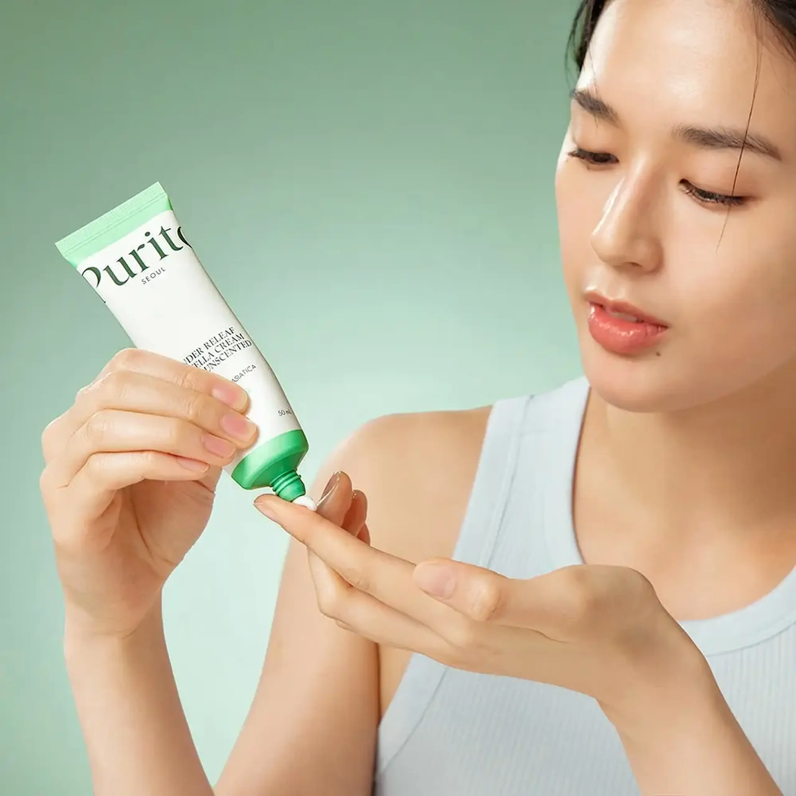 Cremă hidratantă cu extract de Centella Asiatica (fără parfum) Purito Seoul Wonder Releaf Centella Cream Unscented 50ml