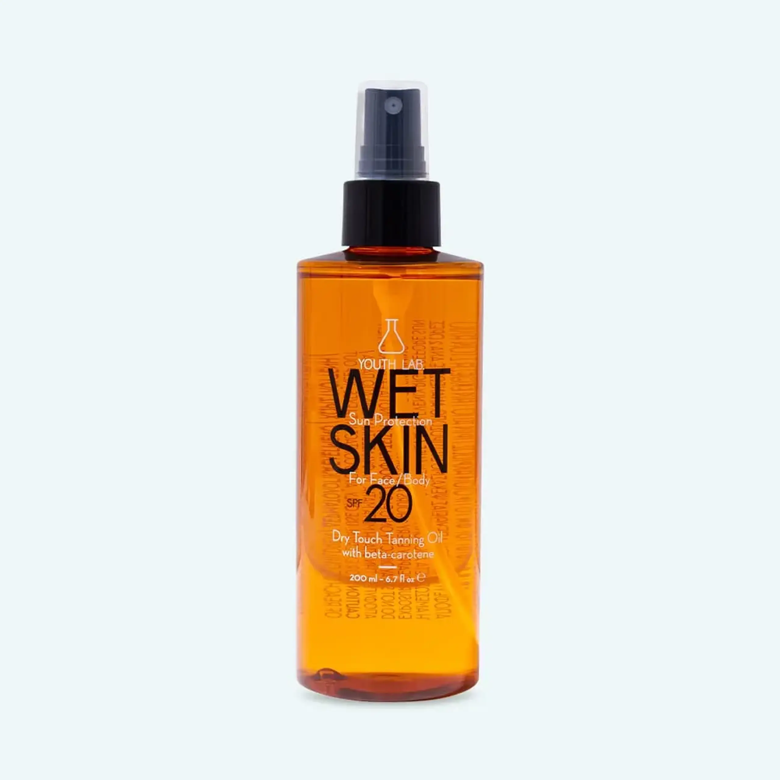 Spray de protecție solară pentru față și corp Youth Lab Wet Skin Sun Protection SPF 20 – Face & Body 200ml