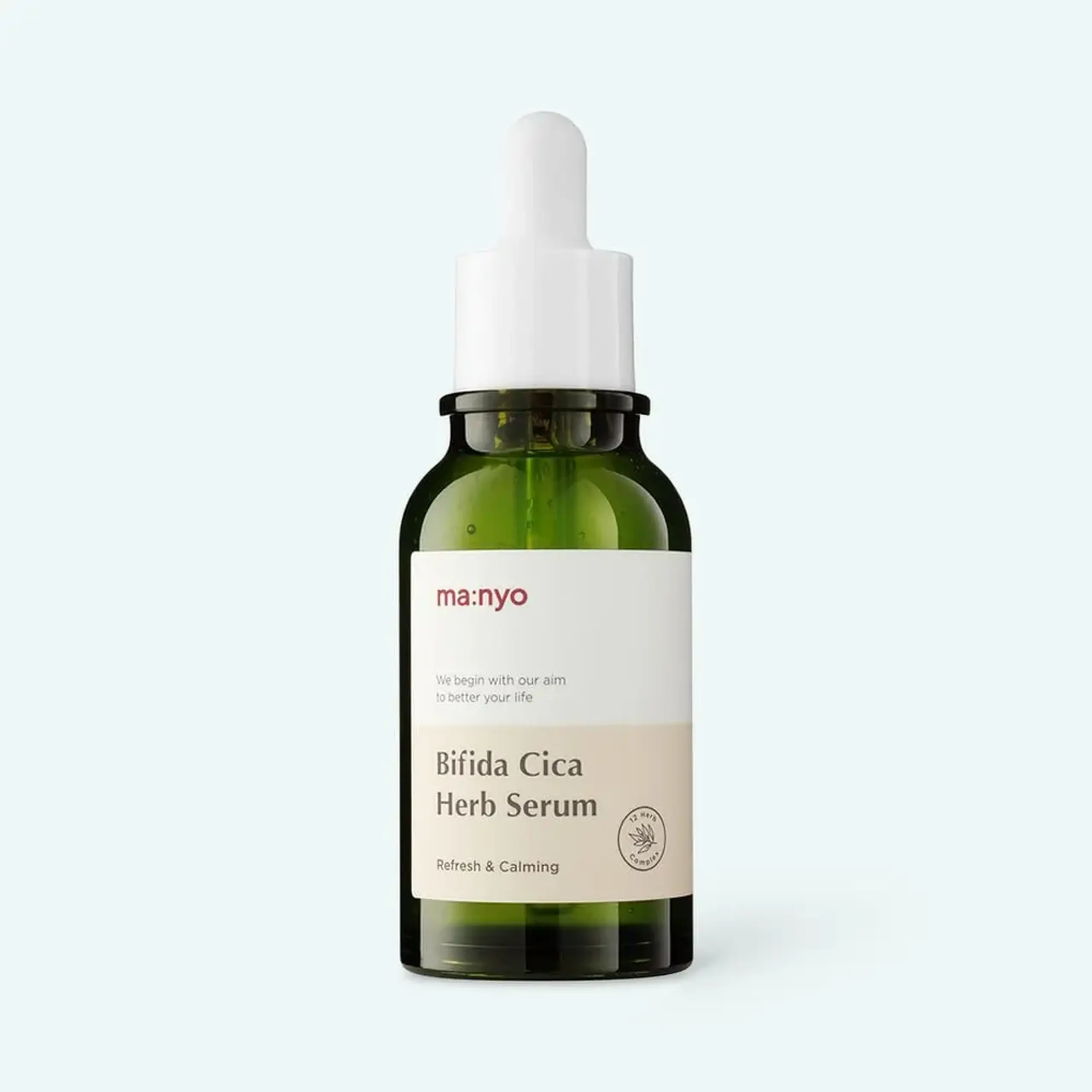 Ser calmant cu centella și bifidobacterii pentru tenul problematic Manyo Bifida Cica Herb Serum 50ml