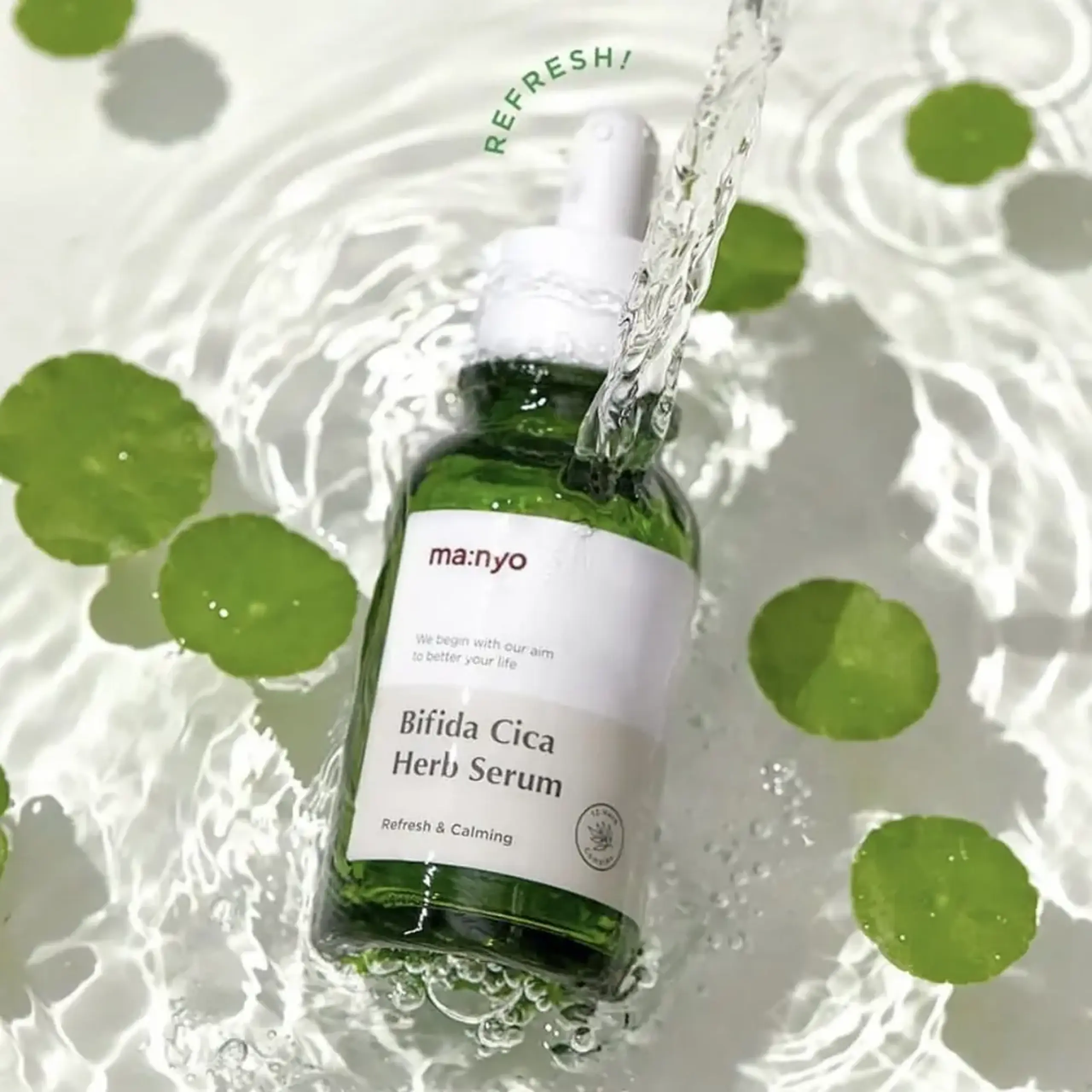 Ser calmant cu centella și bifidobacterii pentru tenul problematic Manyo Bifida Cica Herb Serum 50ml