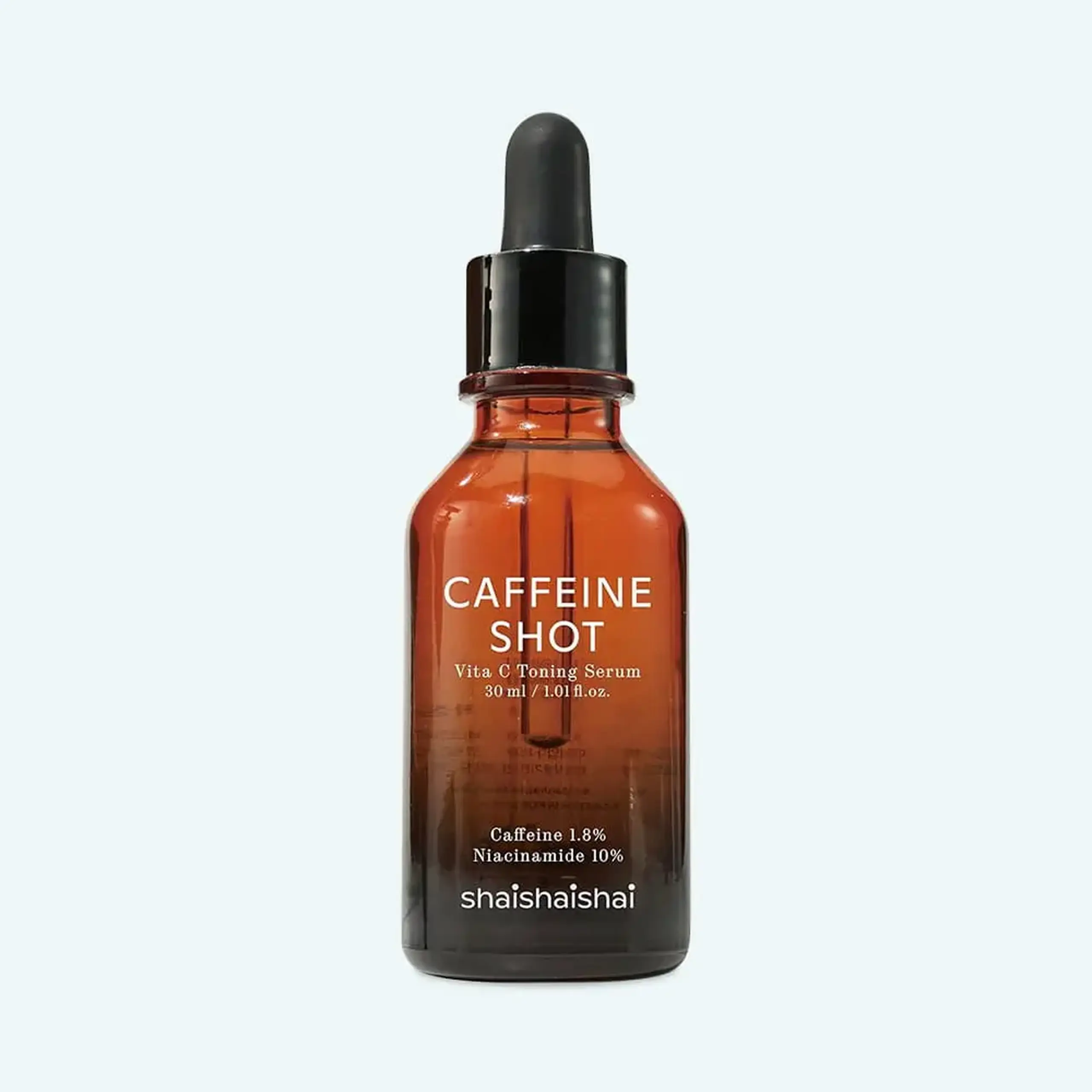 Ser nutritiv cu efect de lifting şi contra edemelor SHAISHAISHAI Caffeine shot Vita C toning serum 30ml