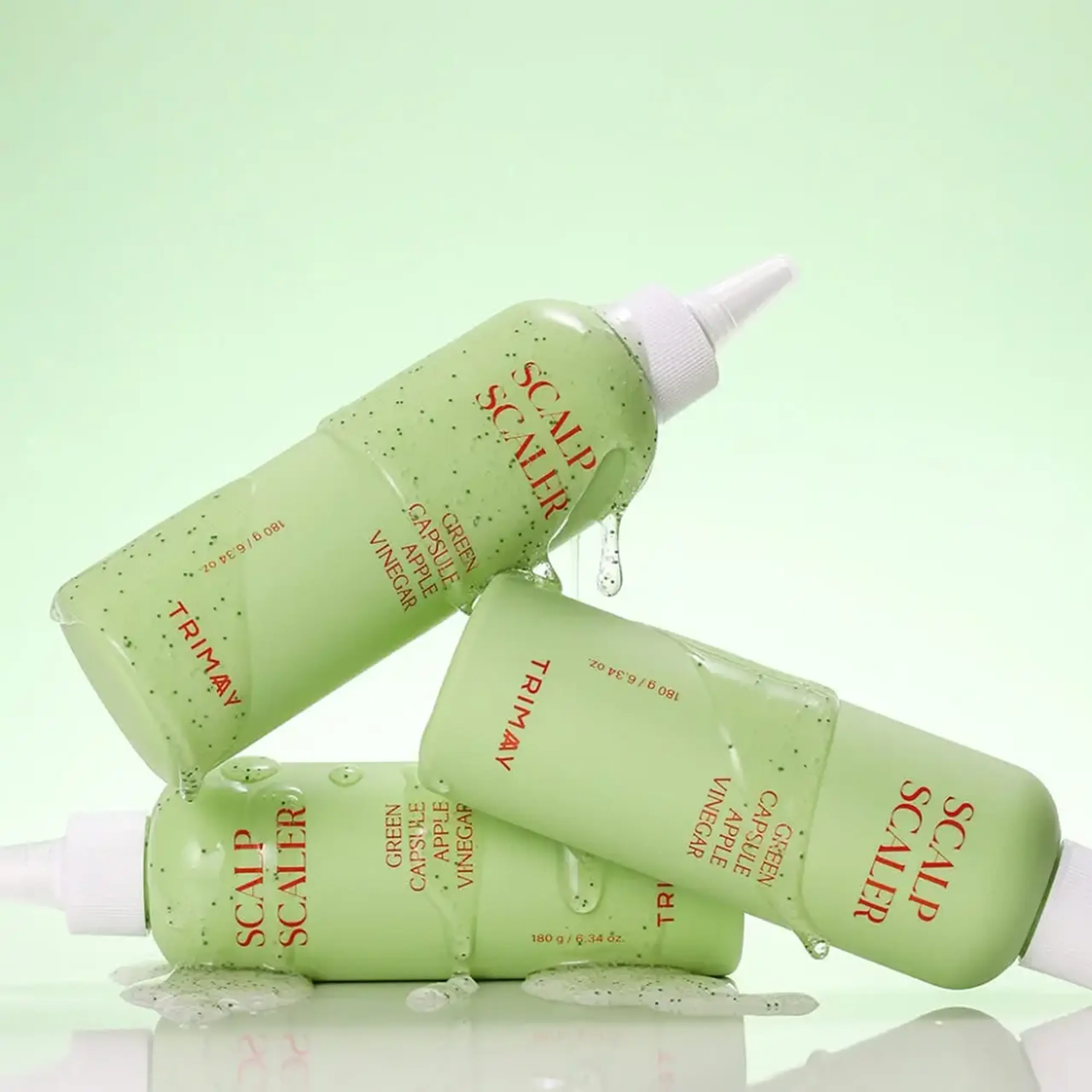 Peeling scalp cu oțet de mere Trimay Green Capsule Apple Vinegar Scalp Scaler 180ml
