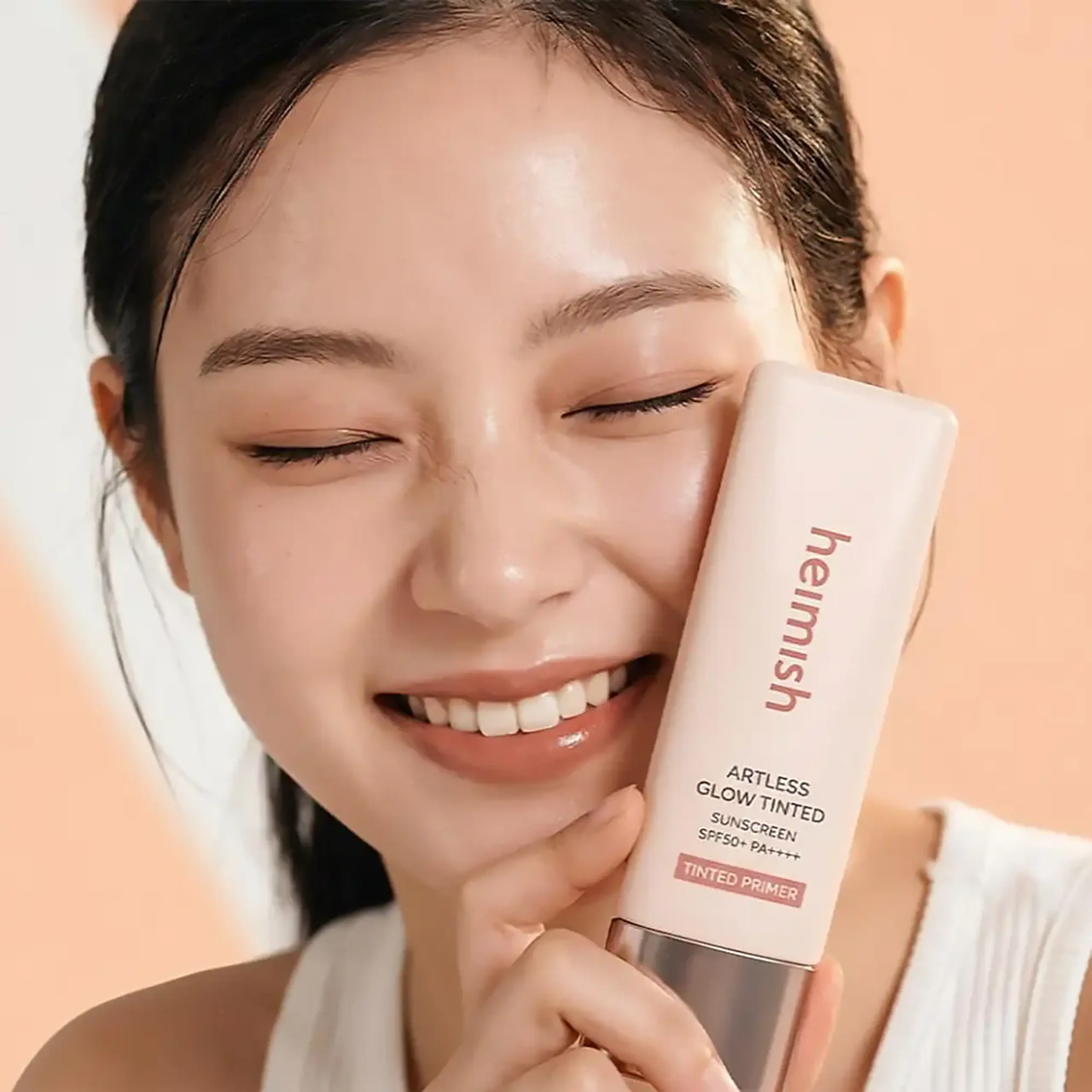 Cremă de protecție solară tonifiantă Heimish Artless Glow Tinted Sunscreen Shine Beige SPF50+/PA+++ 40ml