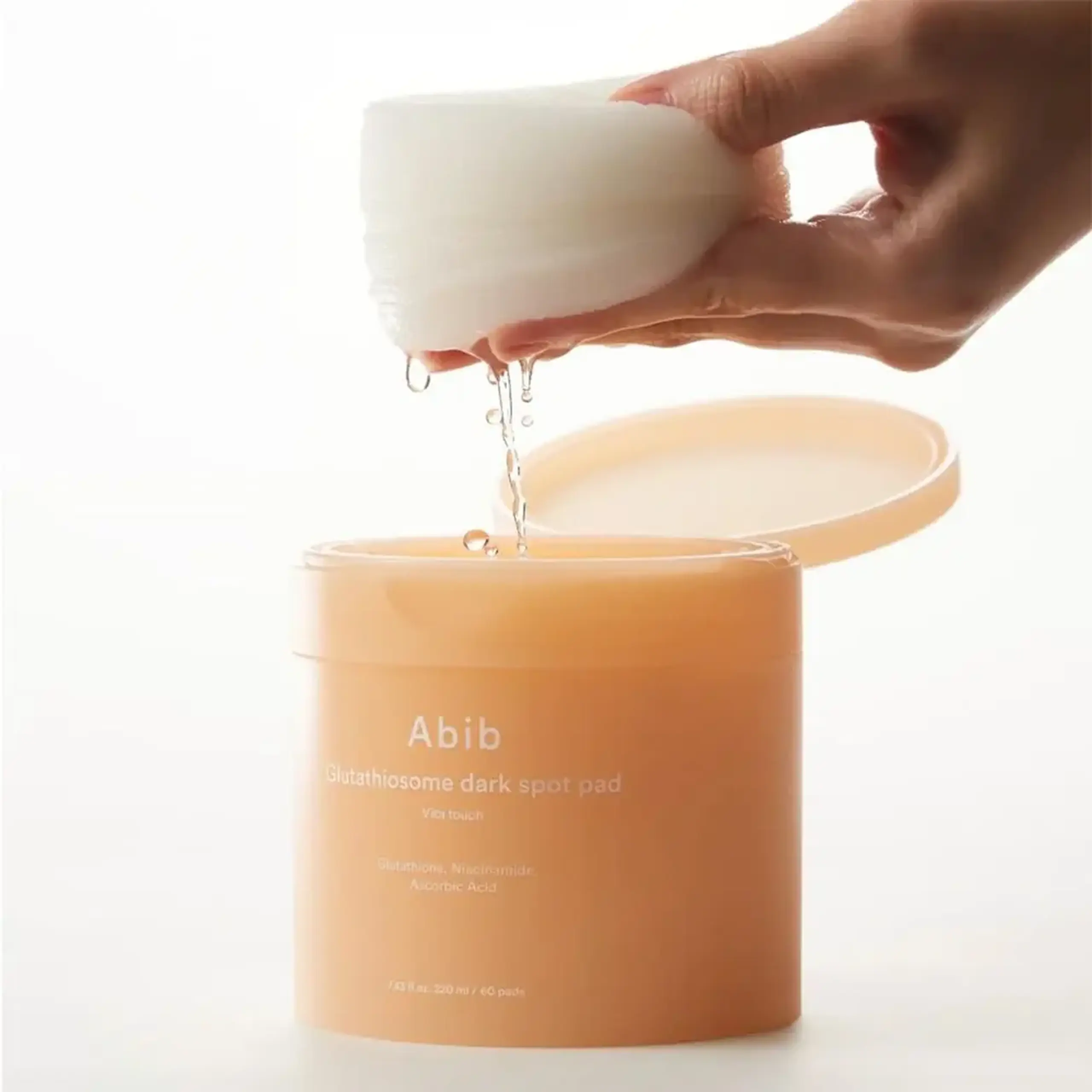 Toner-Pads Iluminatoare cu Glutation Abib Glutathiosome Dark Spot Pad Vita Touch 60pcs