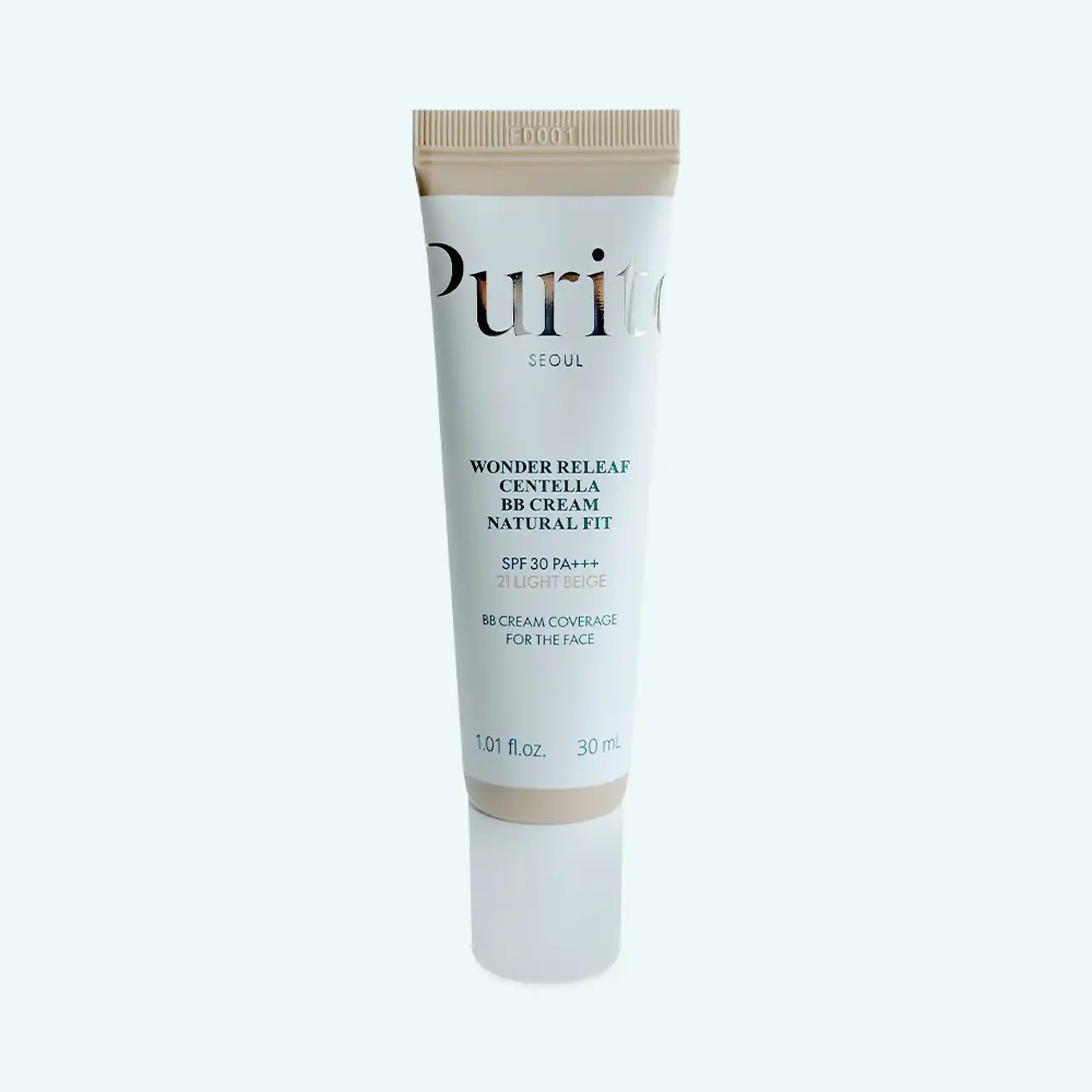 Crema bb hidratantă PURITO Wonder Releaf Centella BB Cream Natural Fit #21 Light Beige 30ml