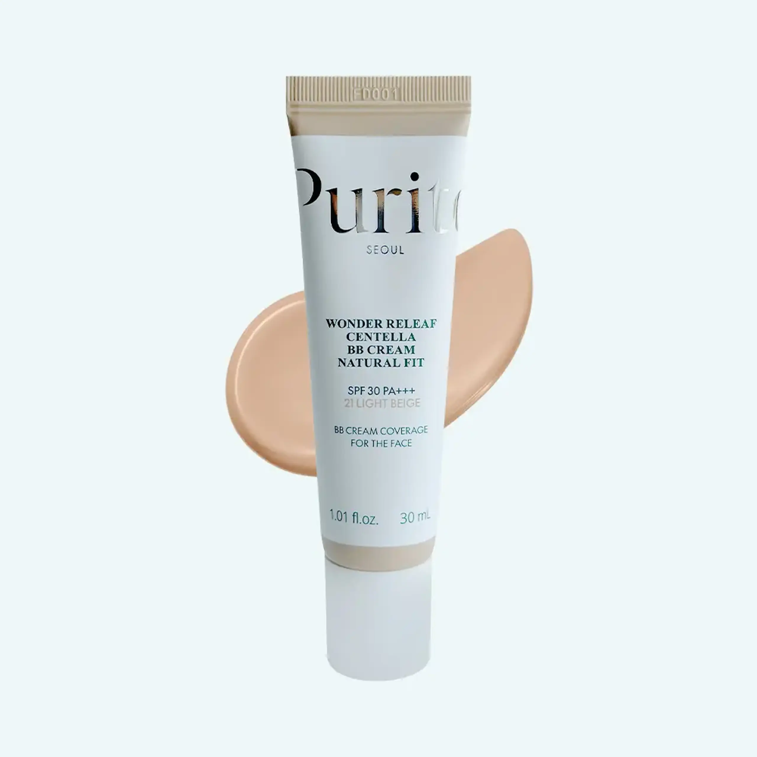Crema bb hidratantă PURITO Wonder Releaf Centella BB Cream Natural Fit #21 Light Beige 30ml