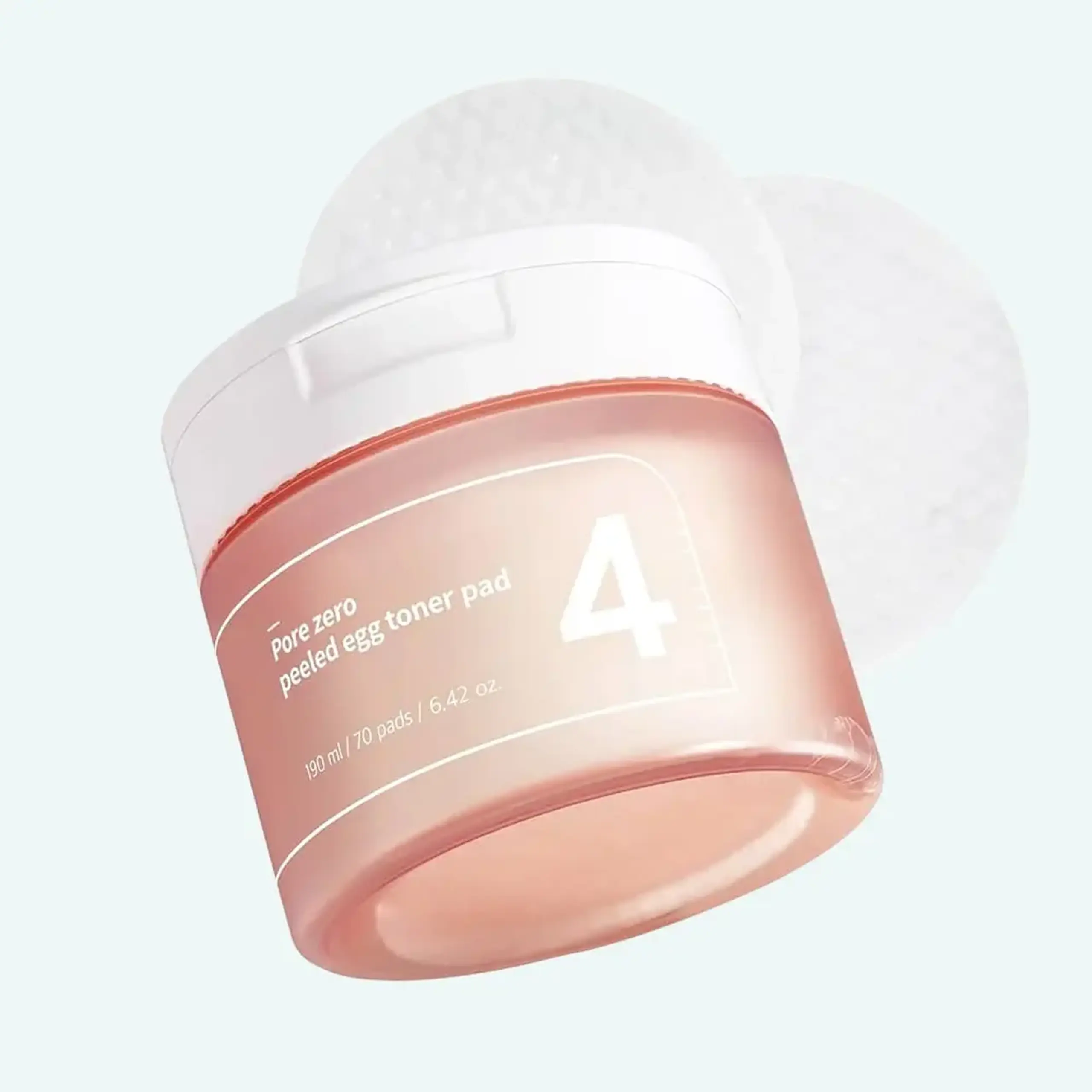 Paduri exfoliante anti-sebum Numbuzin No.4 Pore Zero Peeled Egg Toner Pad 70pcs