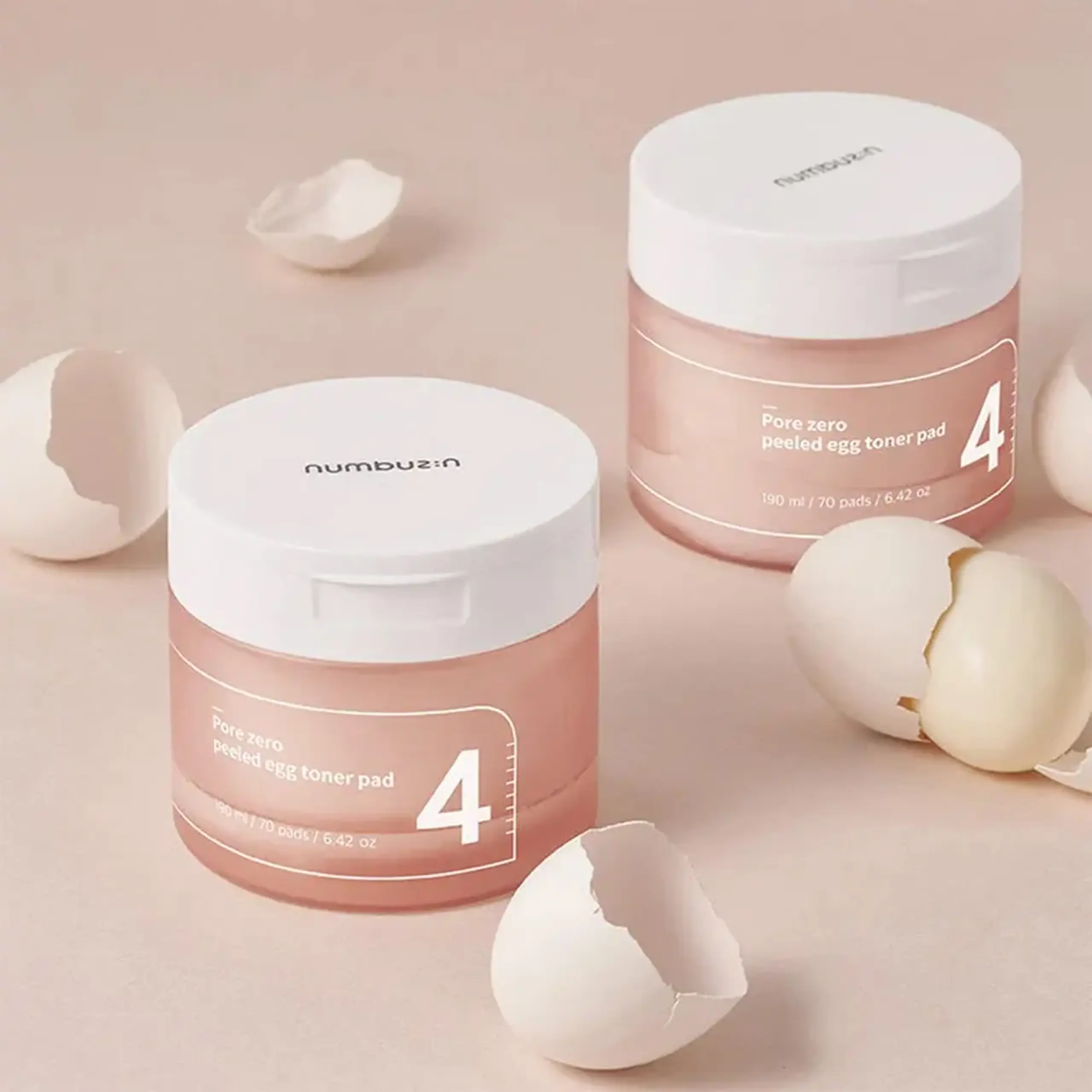 Paduri exfoliante anti-sebum Numbuzin No.4 Pore Zero Peeled Egg Toner Pad 70pcs