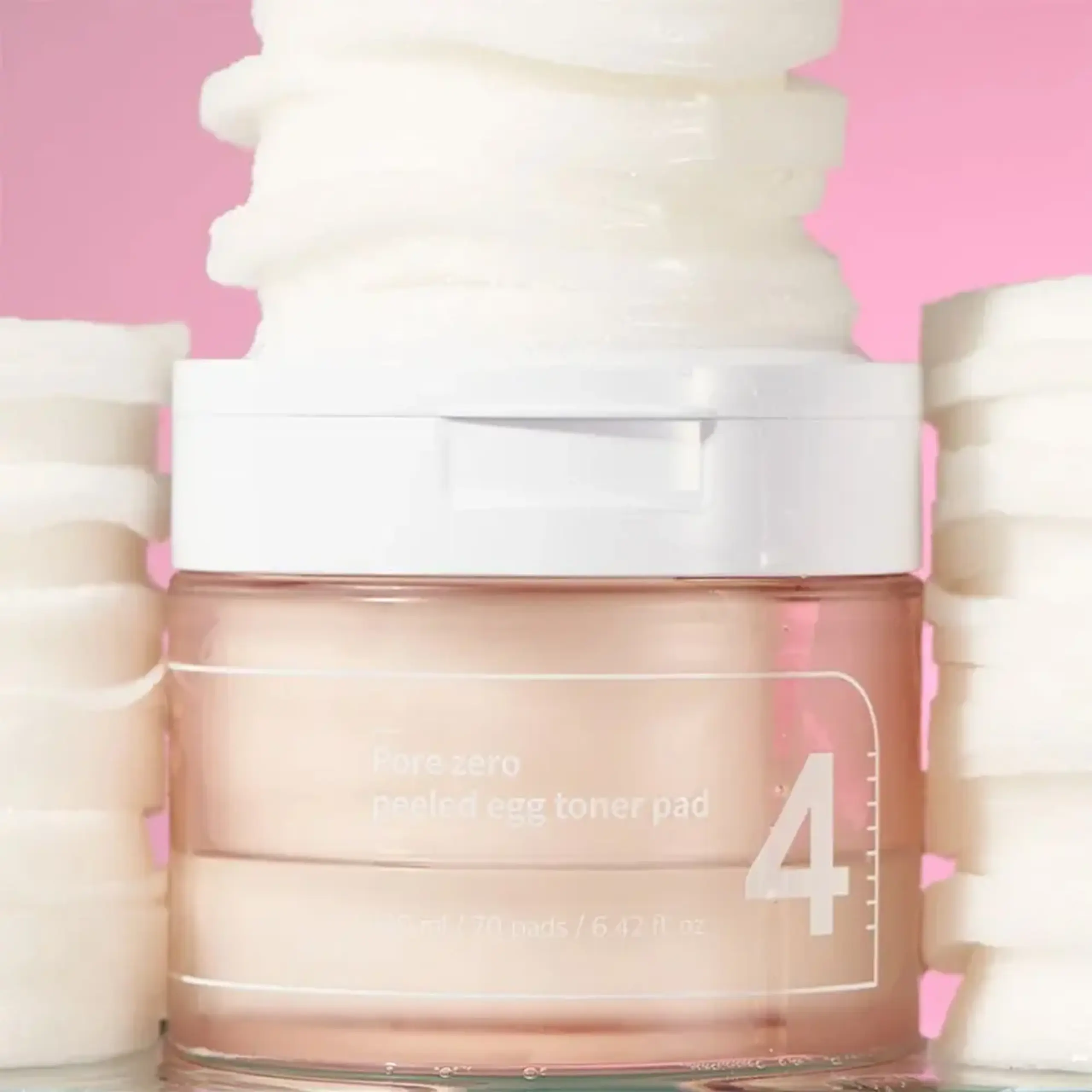 Paduri exfoliante anti-sebum Numbuzin No.4 Pore Zero Peeled Egg Toner Pad 70pcs