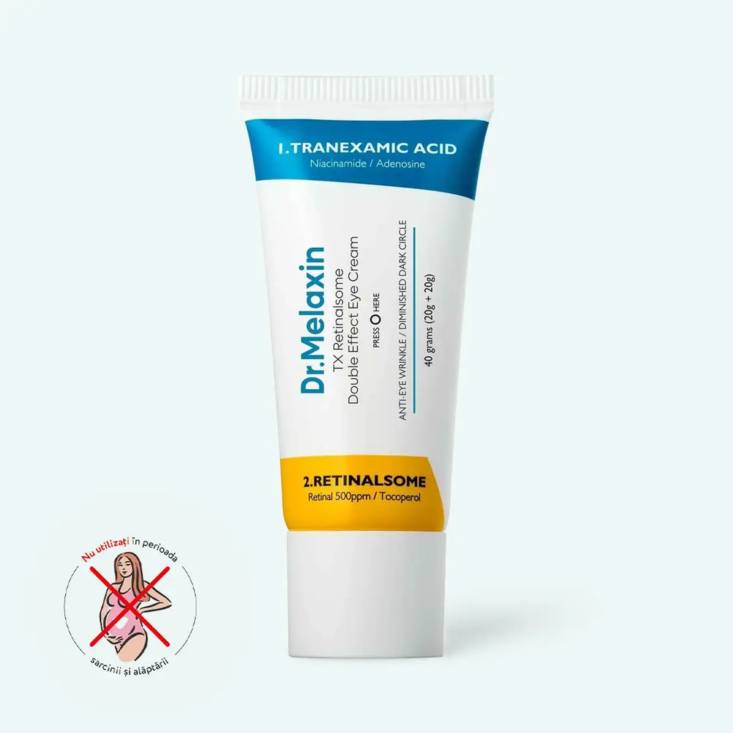 Cremă pentru ochi anti-age uniformizarea tenului Dr.Melaxin TX Retinalsome Double Effect Eye Cream 40ml