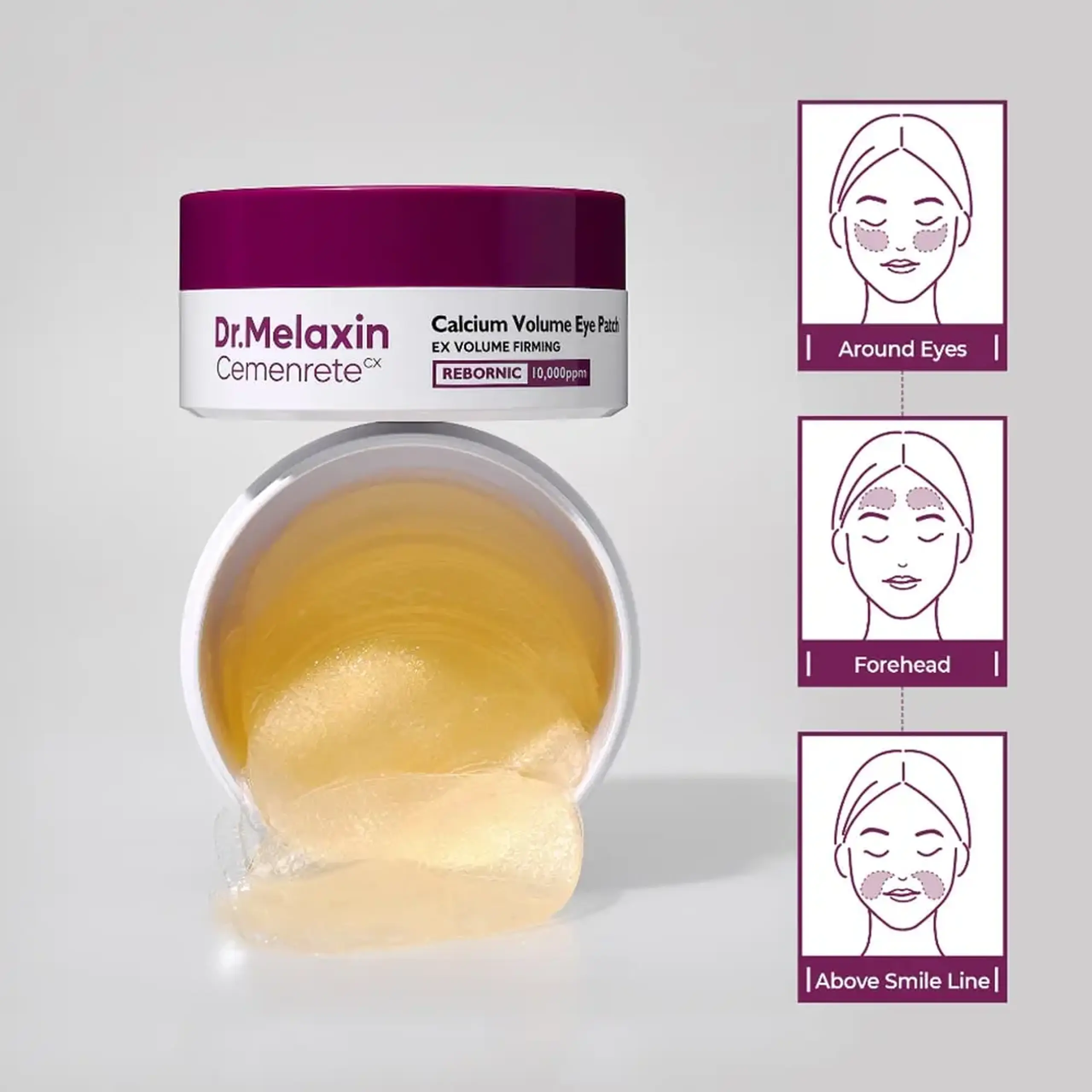 Patch-uri de iluminare cu ioni de calciu Dr.Melaxin Cemenrete Calcium Volume Eye Patch 60pcs