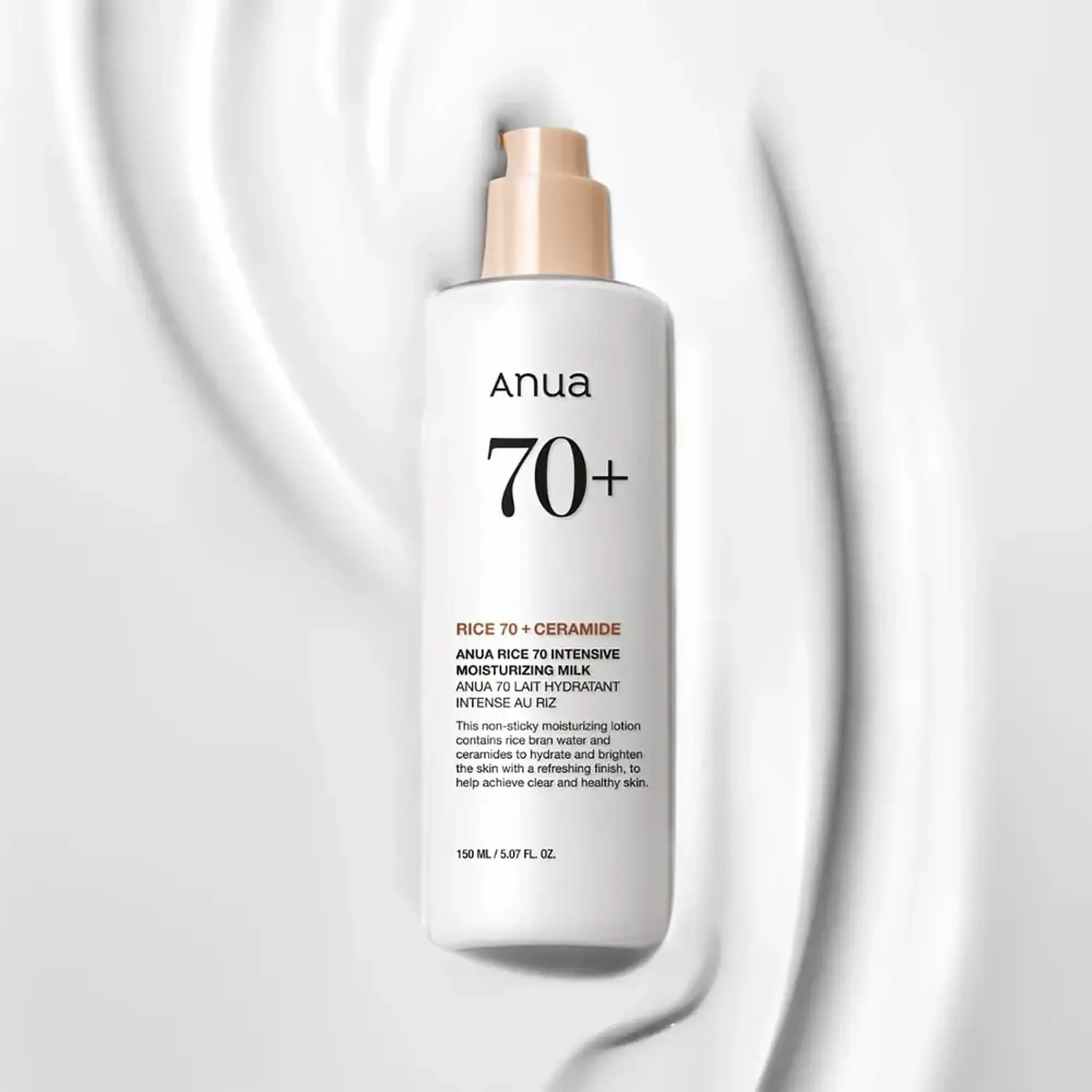 Lăptișor-emulsie hidratantă cu extract de orez și ceramide Anua Rice 70 Intense Moisturizing Milk 150ml