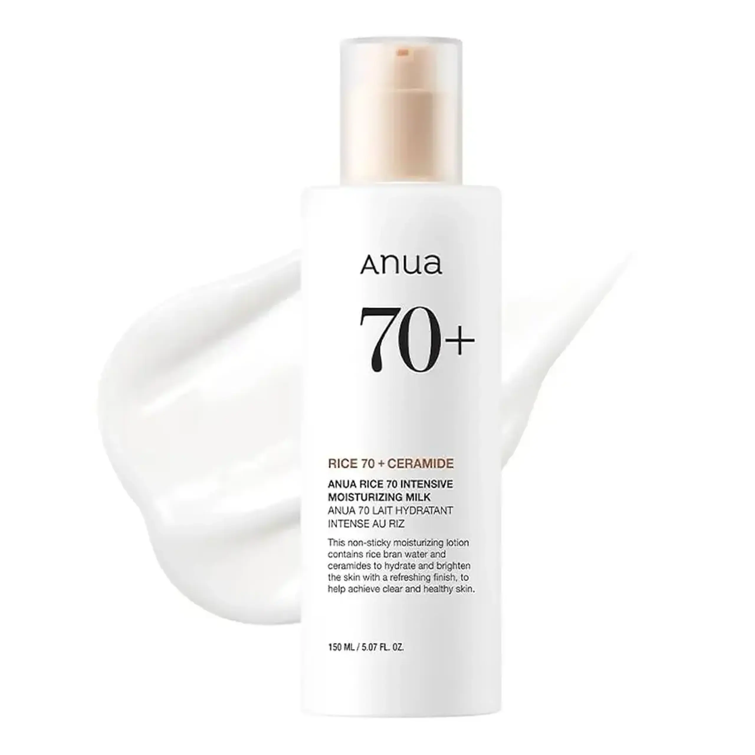 Lăptișor-emulsie hidratantă cu extract de orez și ceramide Anua Rice 70 Intense Moisturizing Milk 150ml