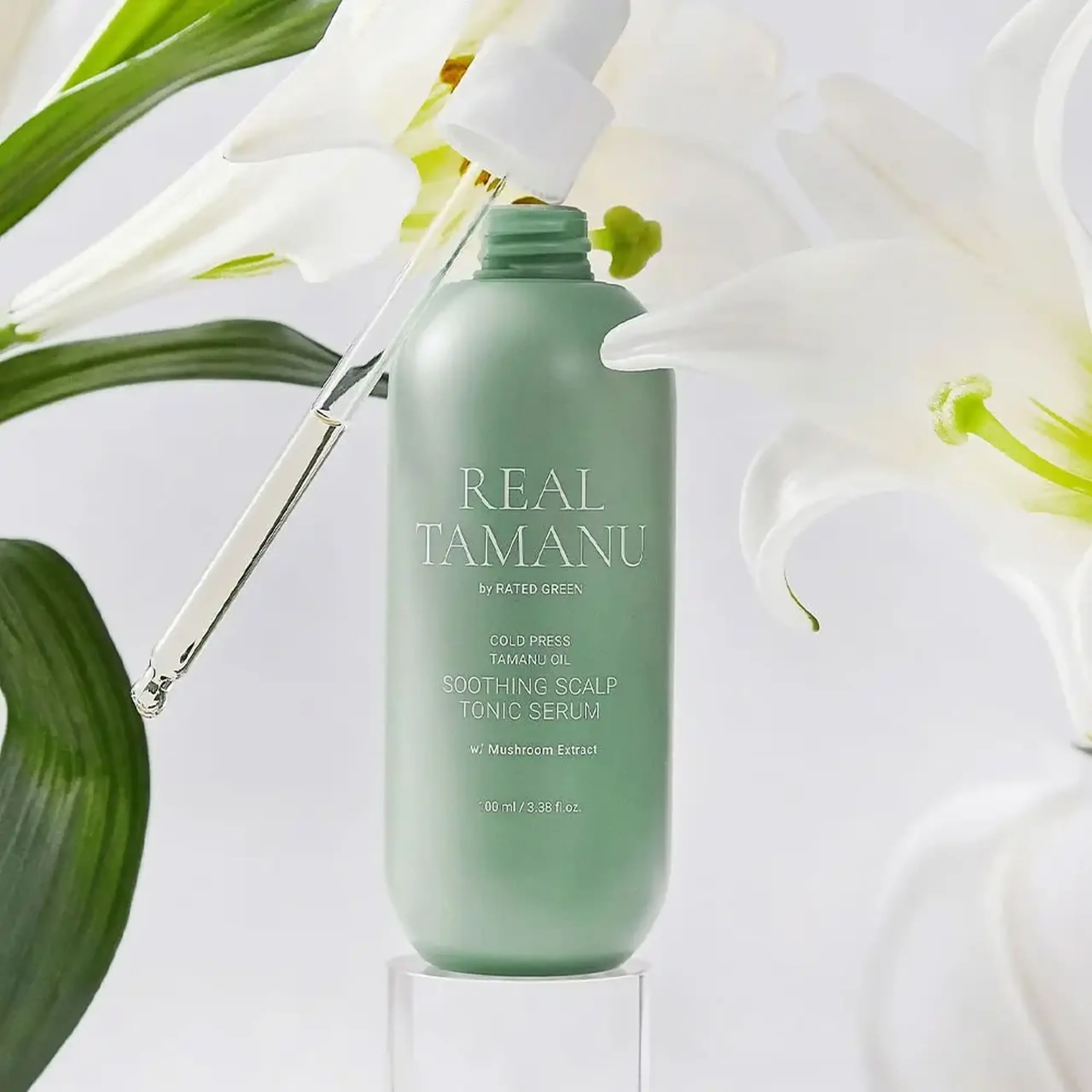 Ser pentru Scalp Hidratare, Calmare și Creștere Fortificată Rate Green Cold Pressed Tamanu Oil Soothing Scalp Tonic Serum 100ml