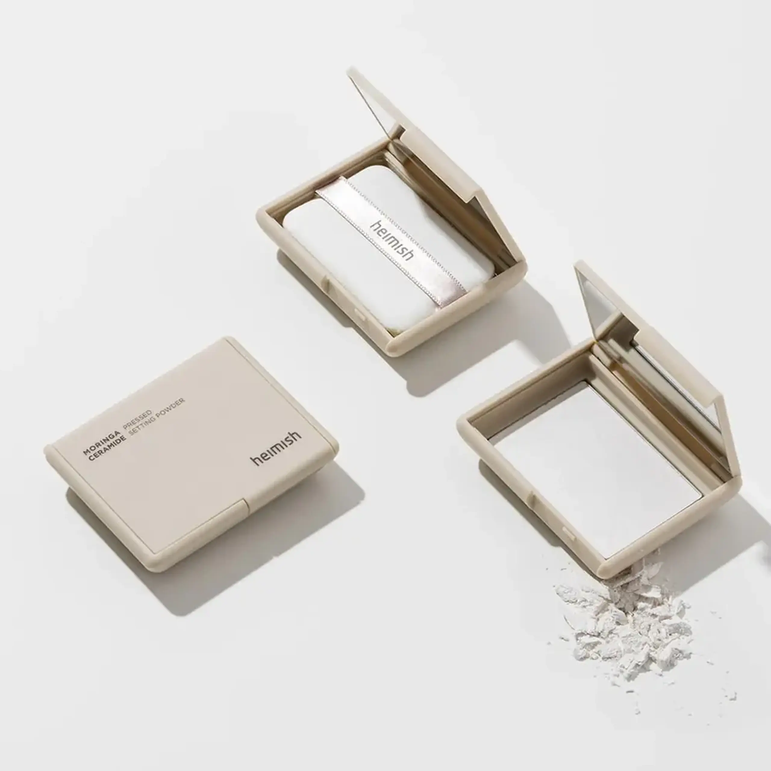 Pudră minerală compactă pentru fixarea machiajului Heimish Moringa Ceramide Pressed Setting Powder 5g