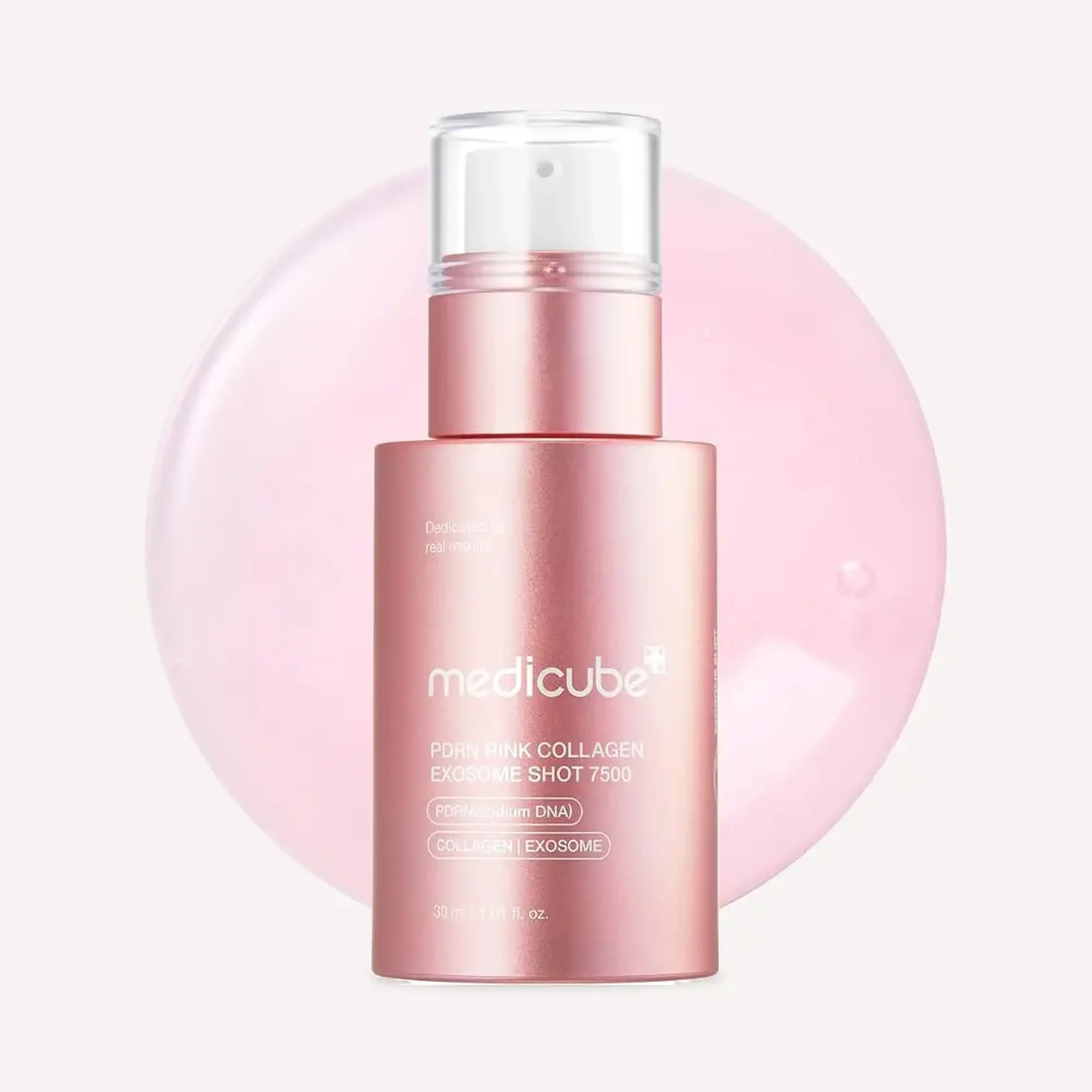Ser ultra-concentrat cu exozomi și PDRN pentru revitalizare Medicube PDRN Pink Collagen Exosome Shot 7500 - 30ml