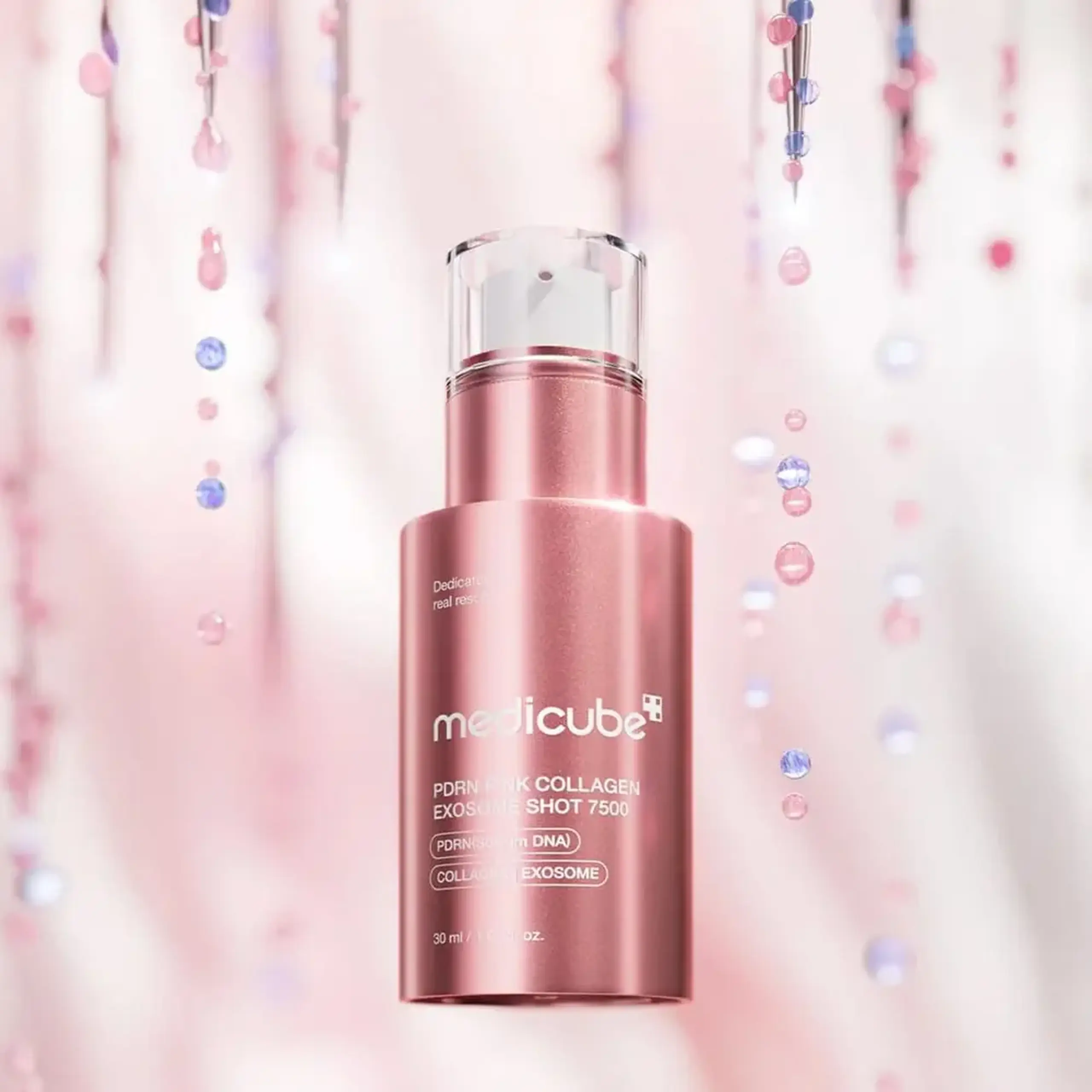 Ser ultra-concentrat cu exozomi și PDRN pentru revitalizare Medicube PDRN Pink Collagen Exosome Shot 7500 - 30ml