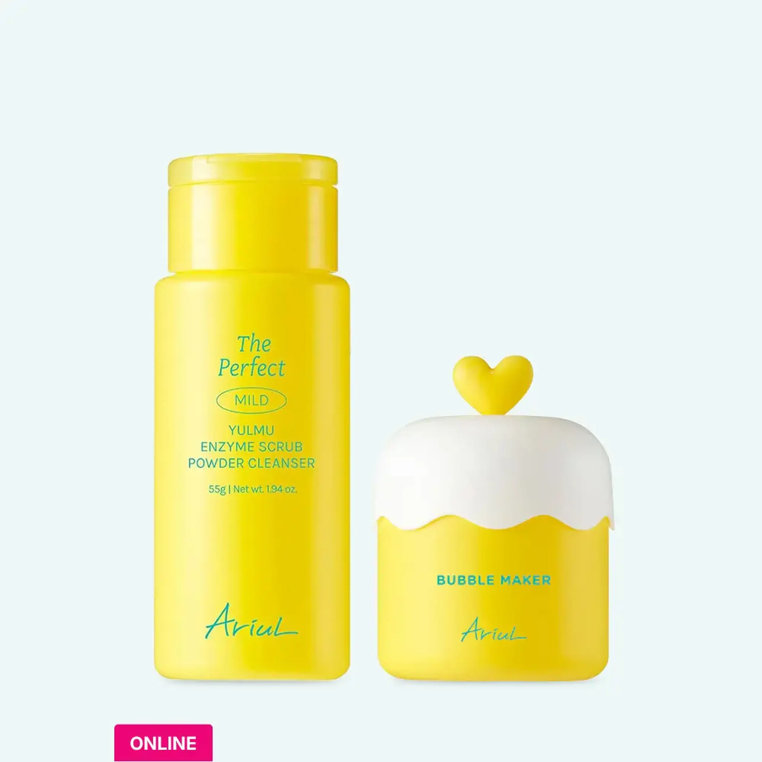 Pudră enzimatică Ariul The Perfect Yulmu Enzyme Scrub Powder Cleanser Special Set (55g+Bubble Maker)