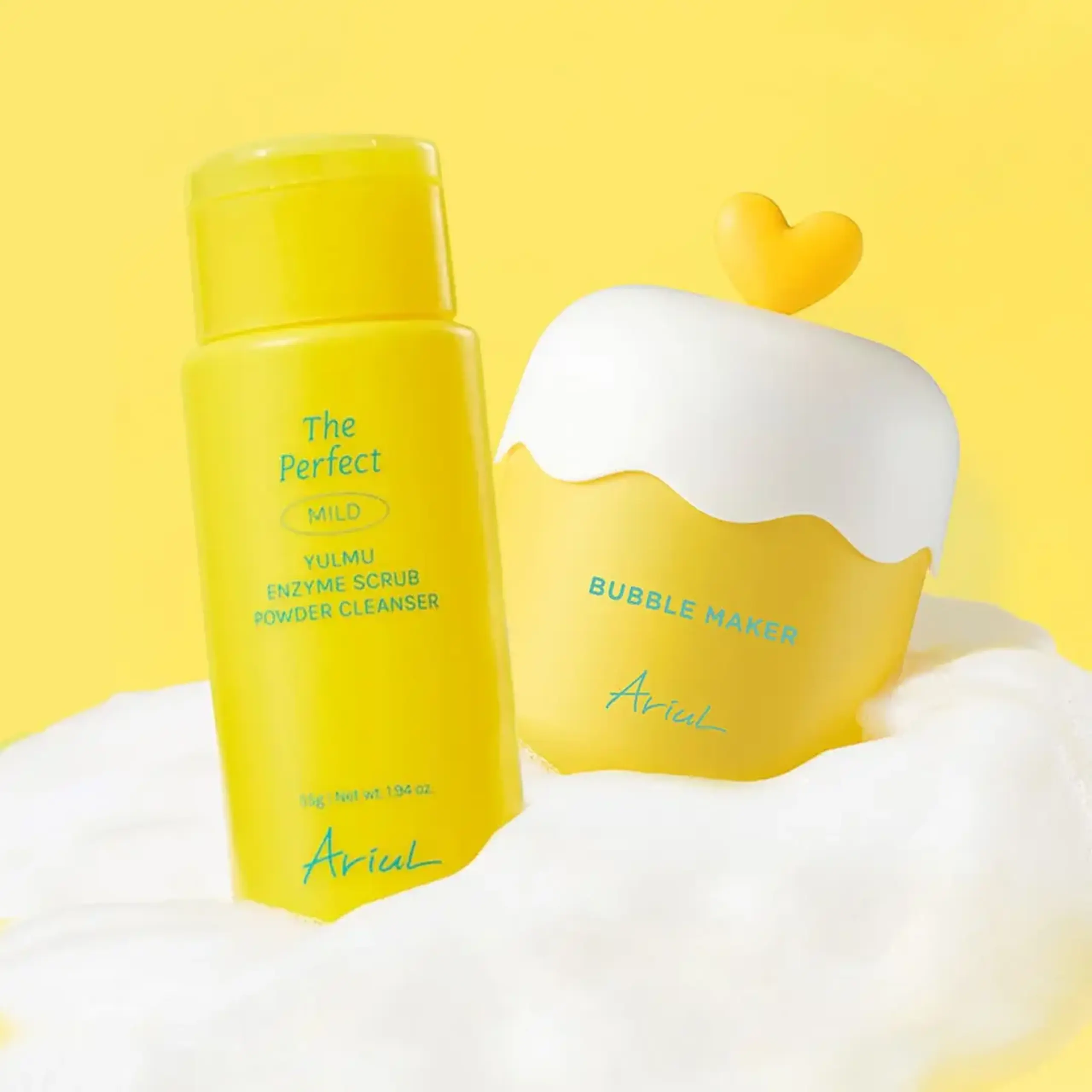 Pudră enzimatică Ariul The Perfect Yulmu Enzyme Scrub Powder Cleanser Special Set (55g+Bubble Maker)