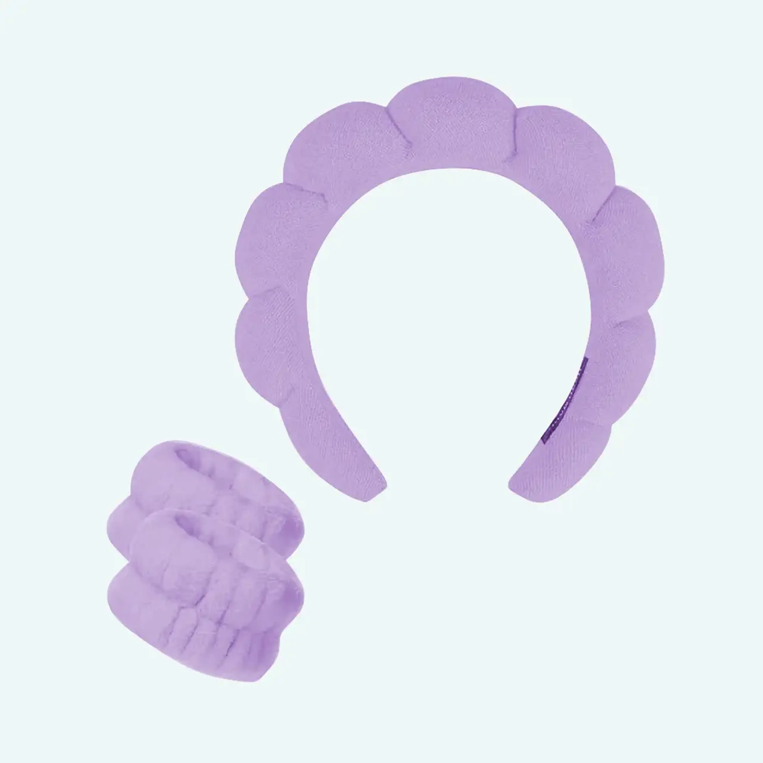 Set bentiță & manșete plușate pentru skincare Dermafirm hair and wrist band set